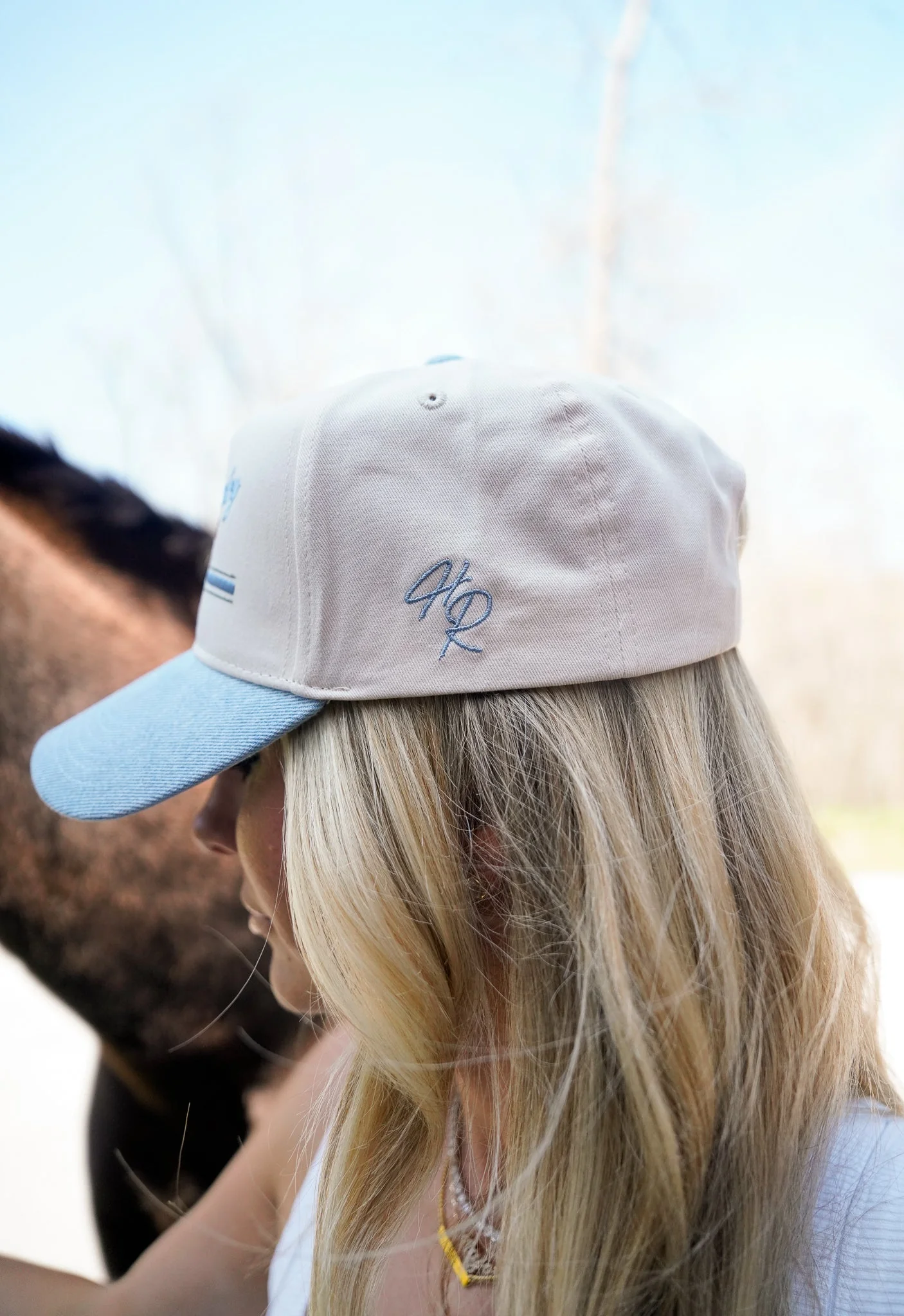 Cowboy Country Club - Denim Vintage Trucker Hat - Image 4