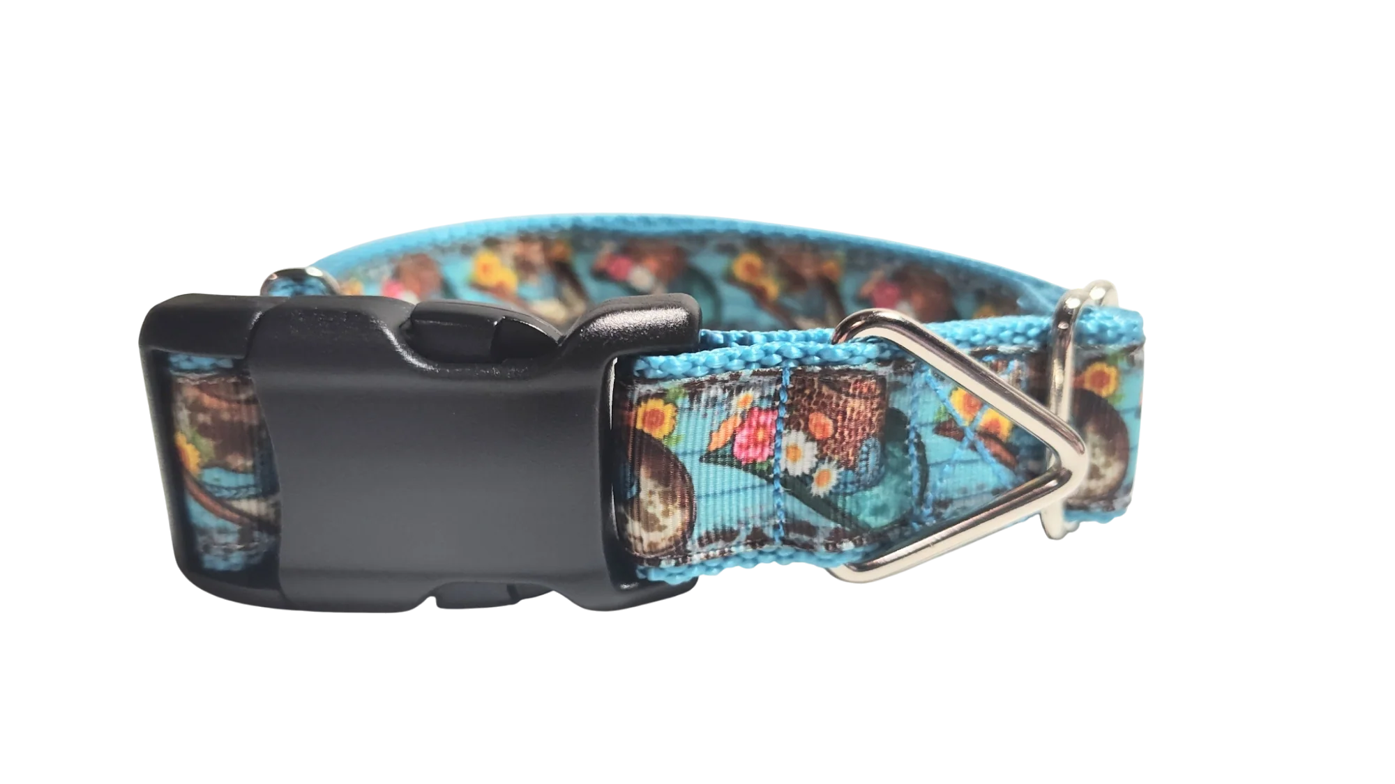Cowboy Hats and Flowers Nylon Dog Collar - Image 2