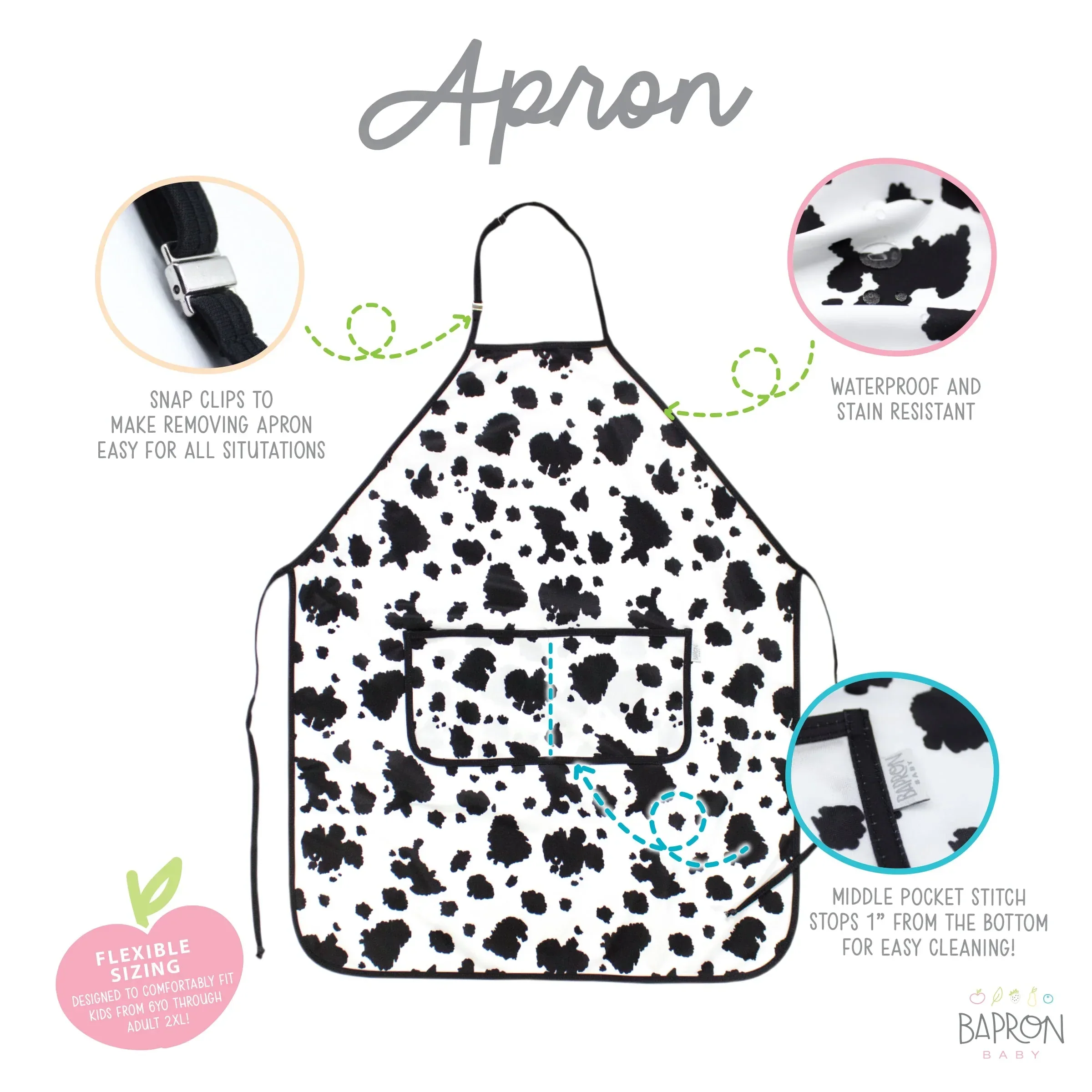 Cowhide Apron - fits sizes youth small through adult 2XL SALE - Image 2