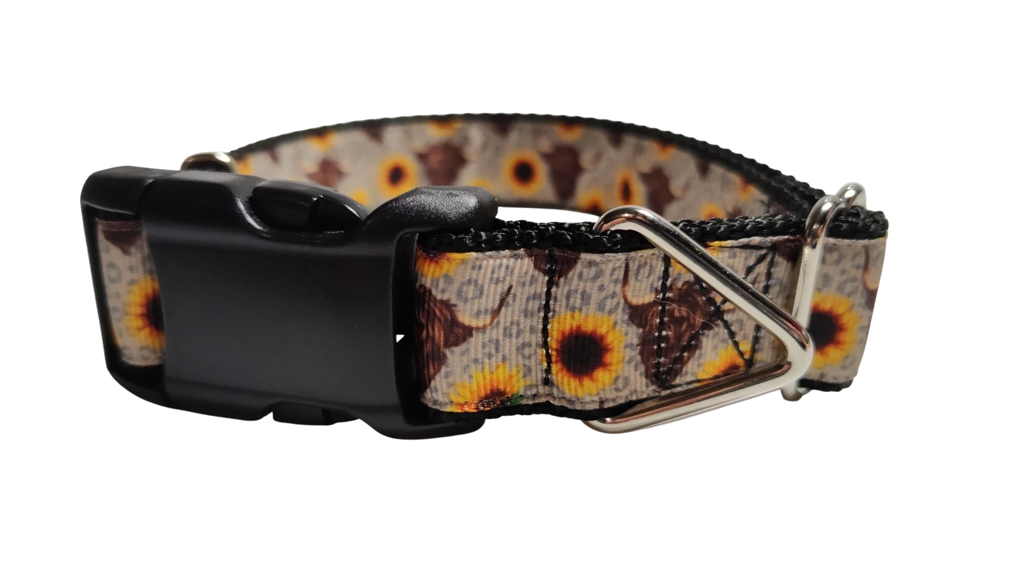 Cows and Sunflowers Western Nylon Dog Collar - Image 2