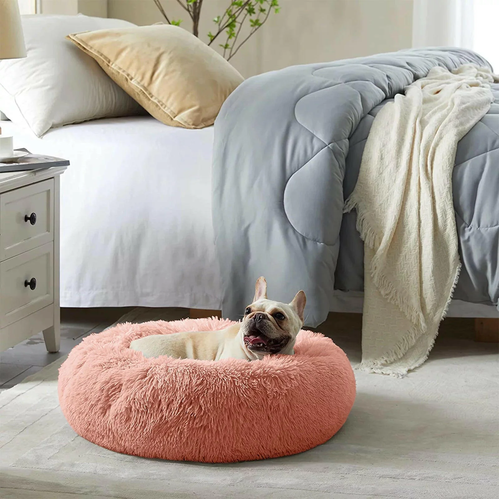Cozy Donut Dog Bed: Anti-Anxiety & Self-Warming Comfort - Image 5