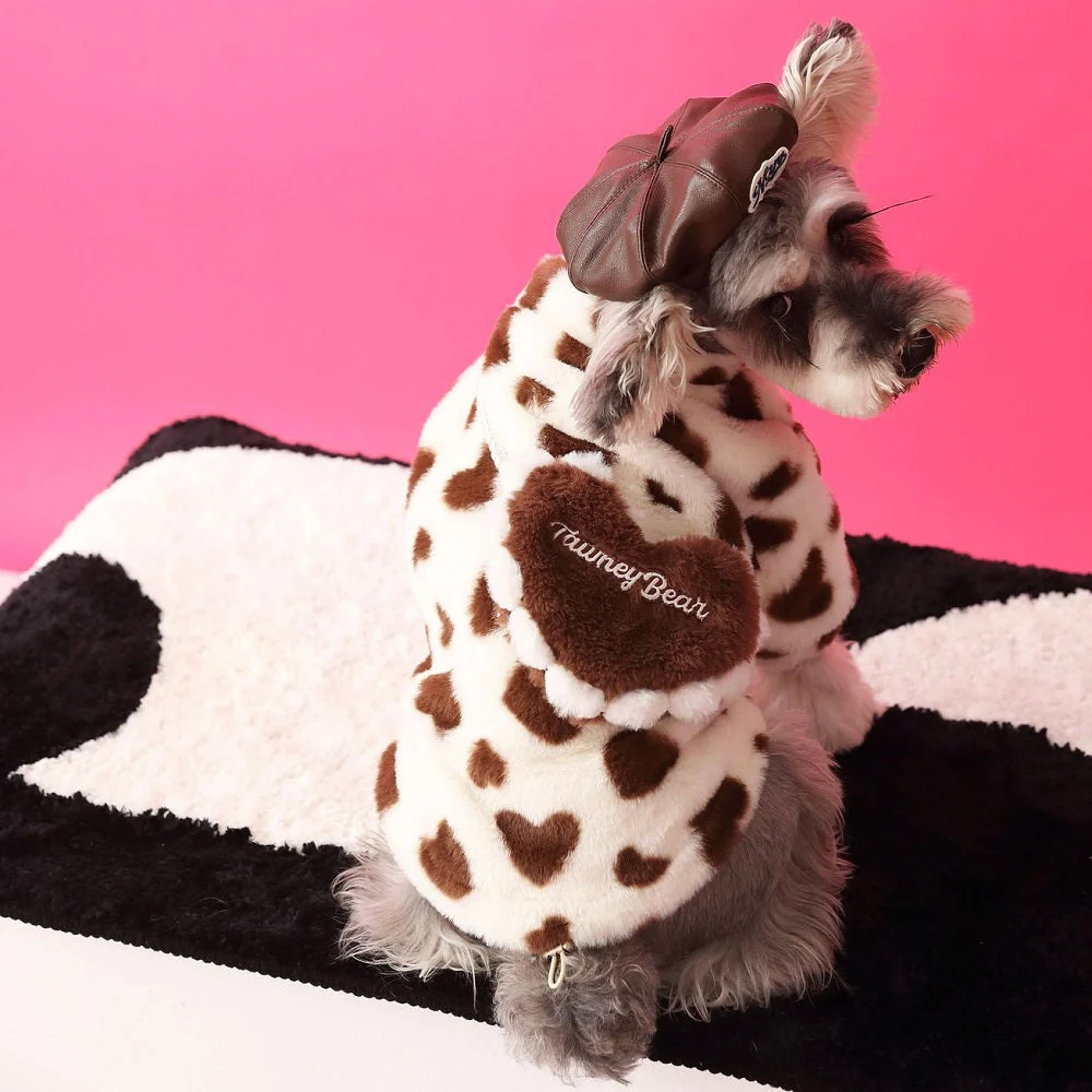 Cozy Heart Fleece Pet Coat Pink - Image 7