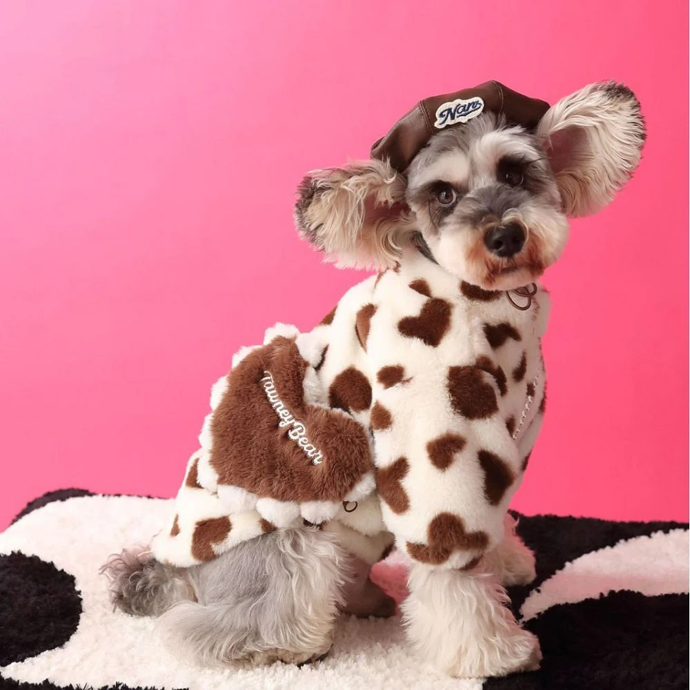 Cozy Heart Fleece Pet Coat Pink - Image 8
