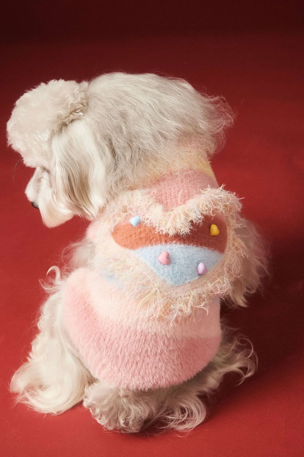 Cozy Heart Pet Sweater Dog Clothing - Image 3