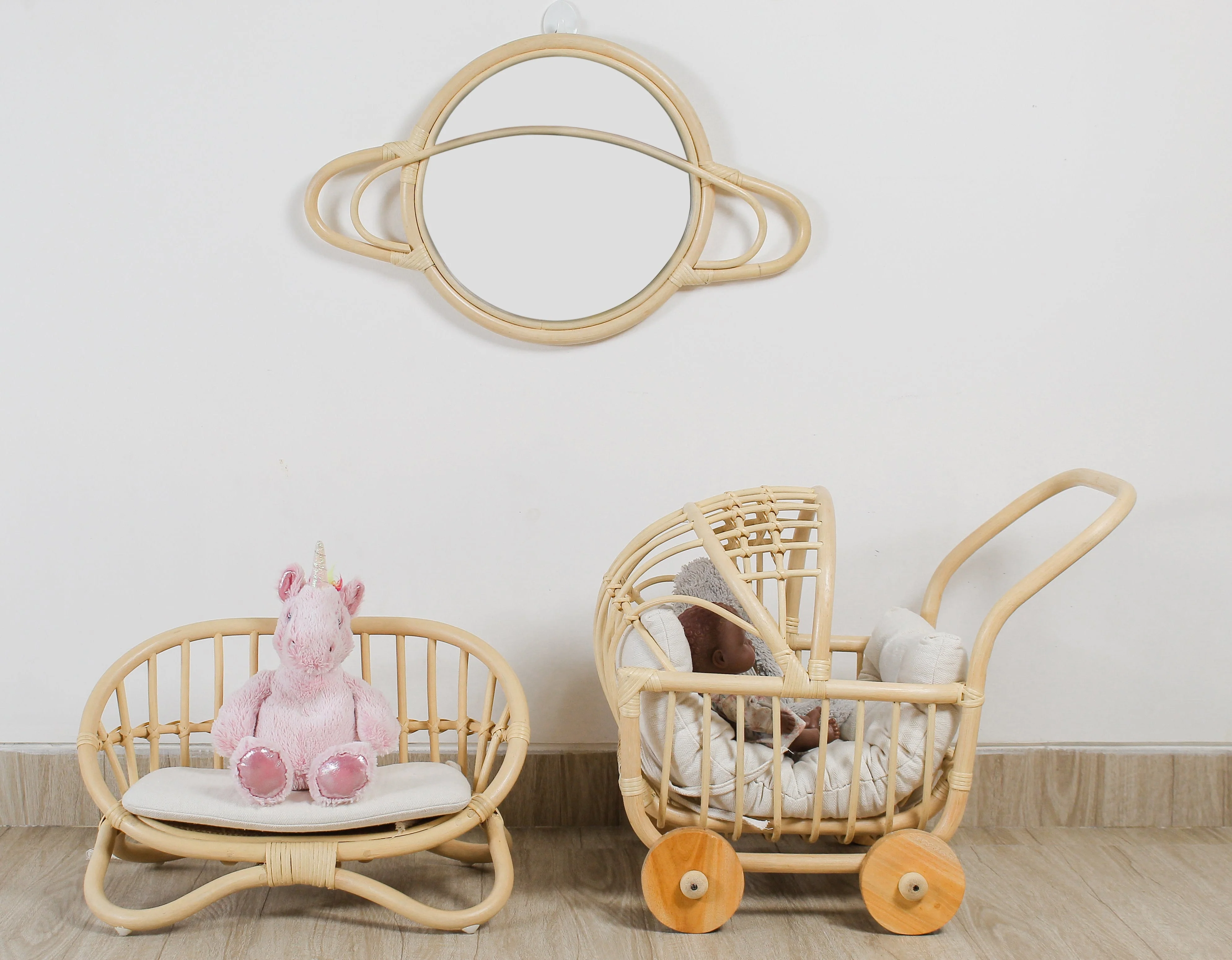 Cozy Nest Rattan Doll Sofa - Image 2