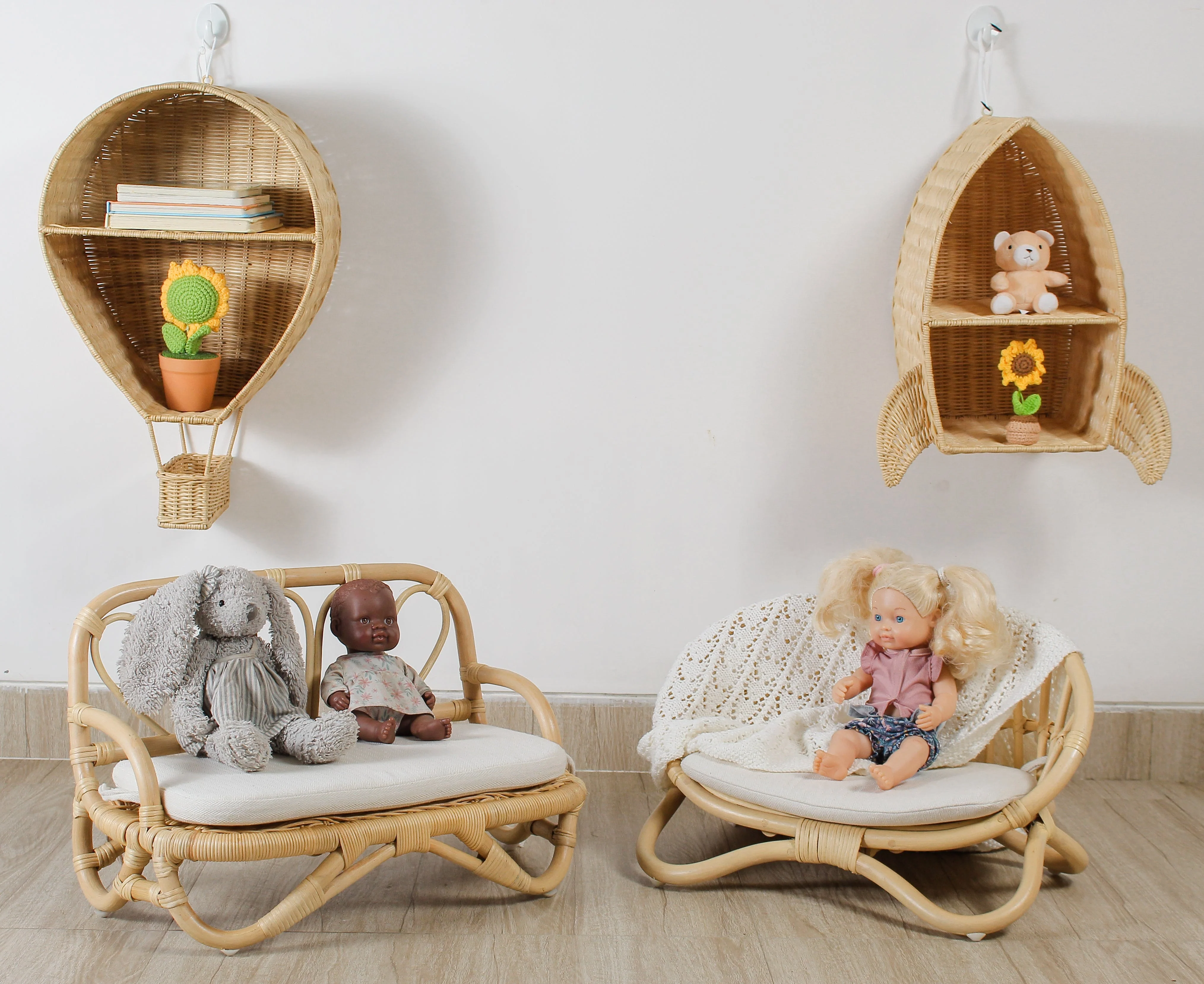 Cozy Nest Rattan Doll Sofa - Image 3