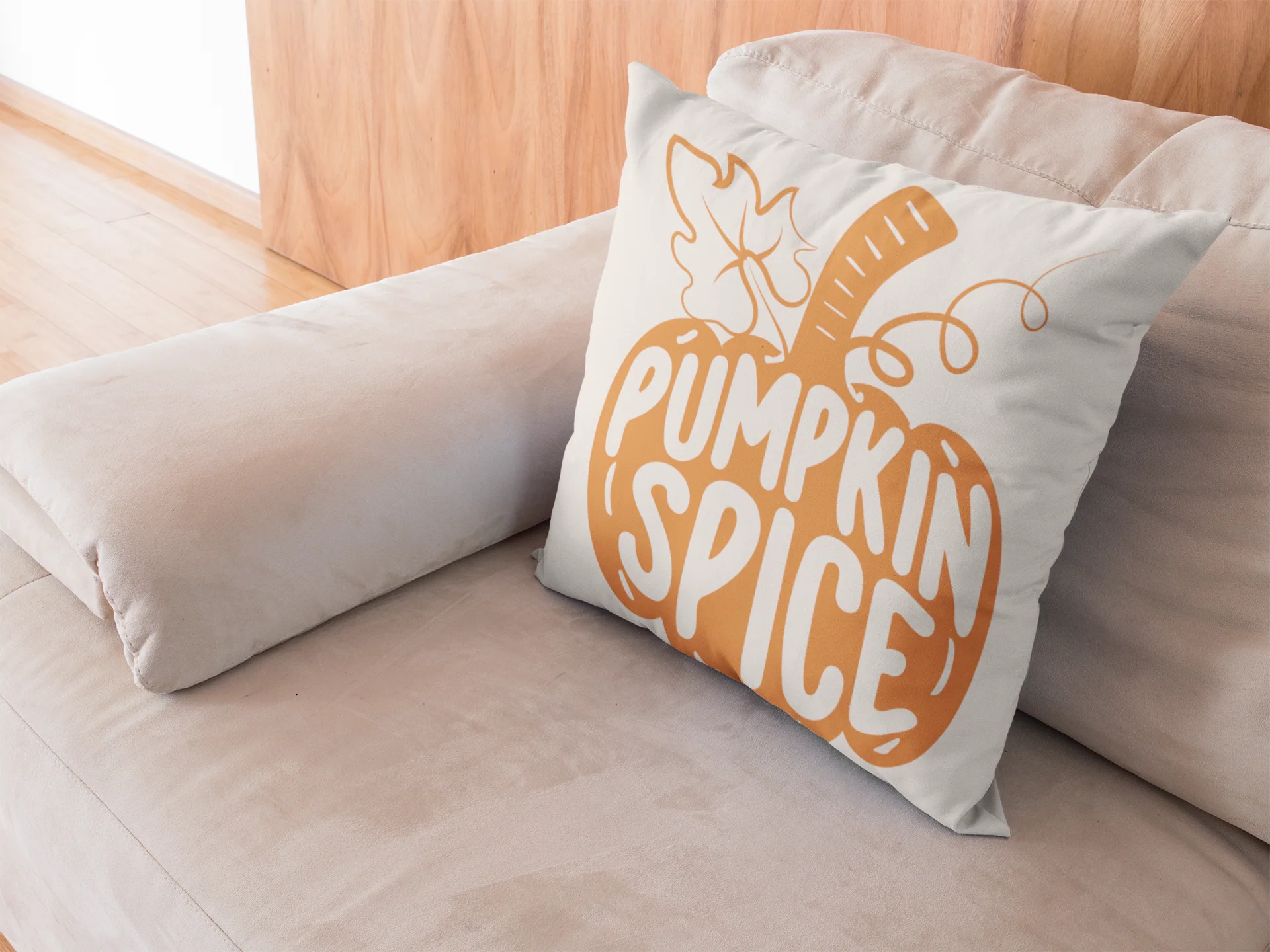 Cozy Pumpkin Spice Fall Throw Pillow – 18" x 18" - Image 3