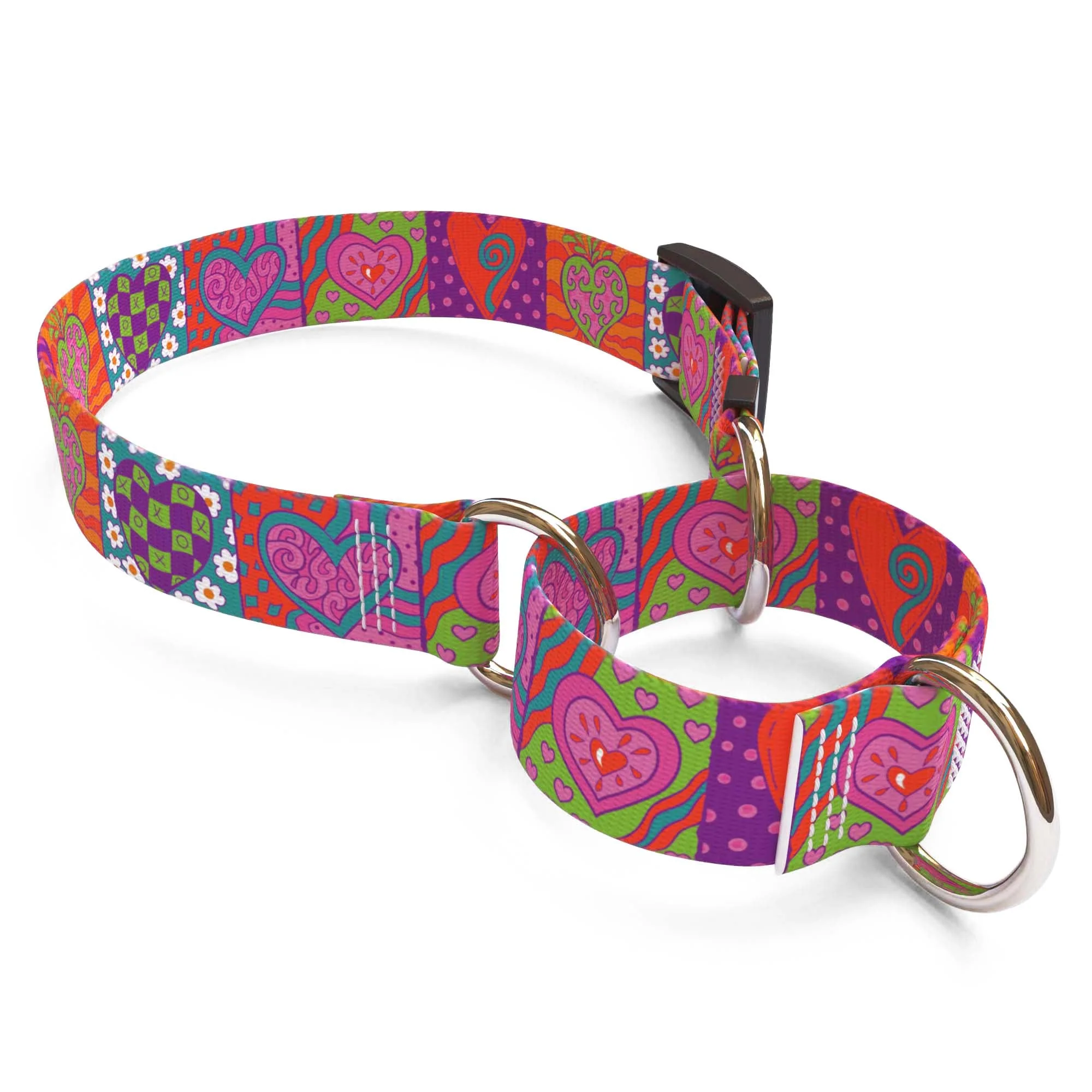 Crazy Hearts Dog Collar - Image 3