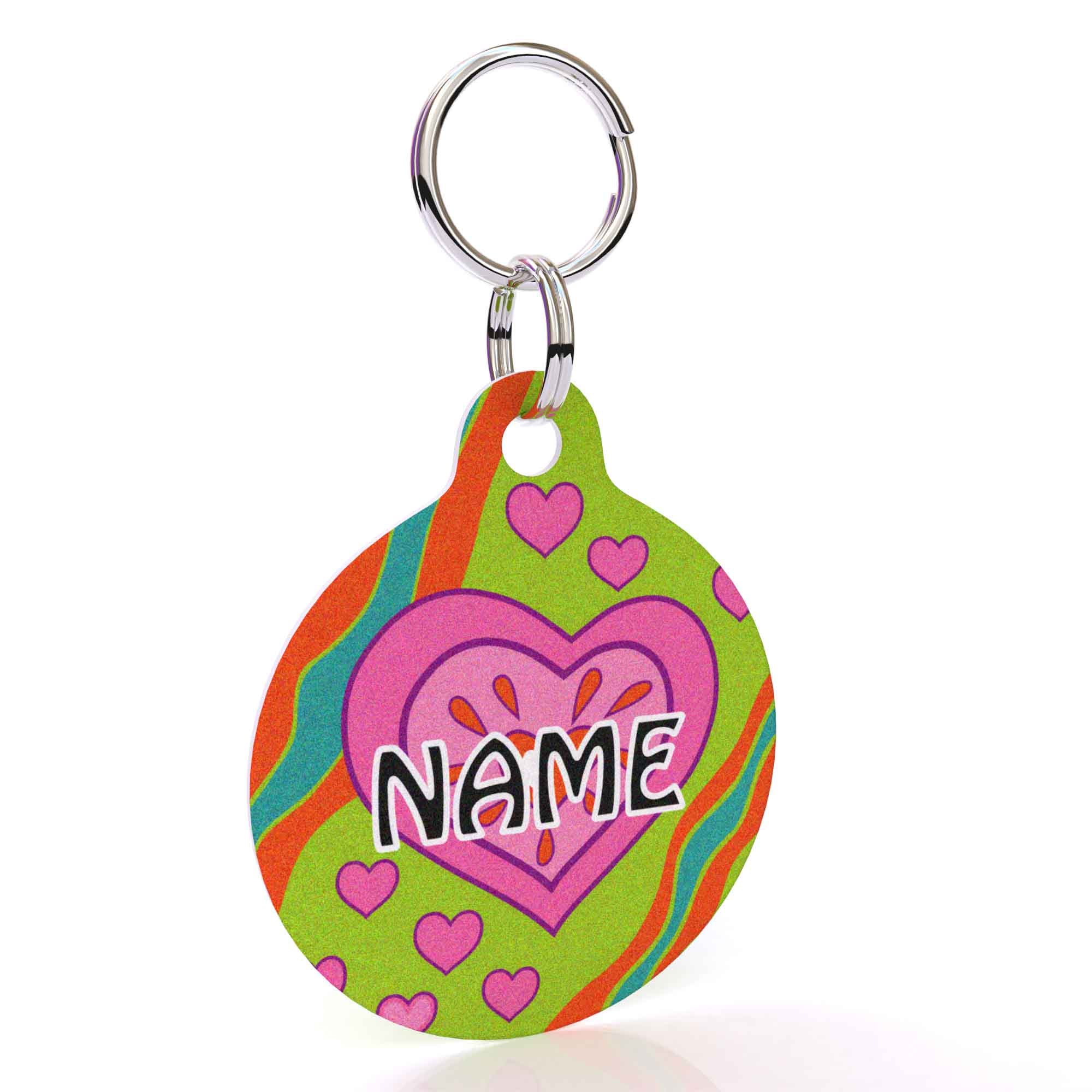 Crazy Hearts HD Dog ID Tag - Image 2