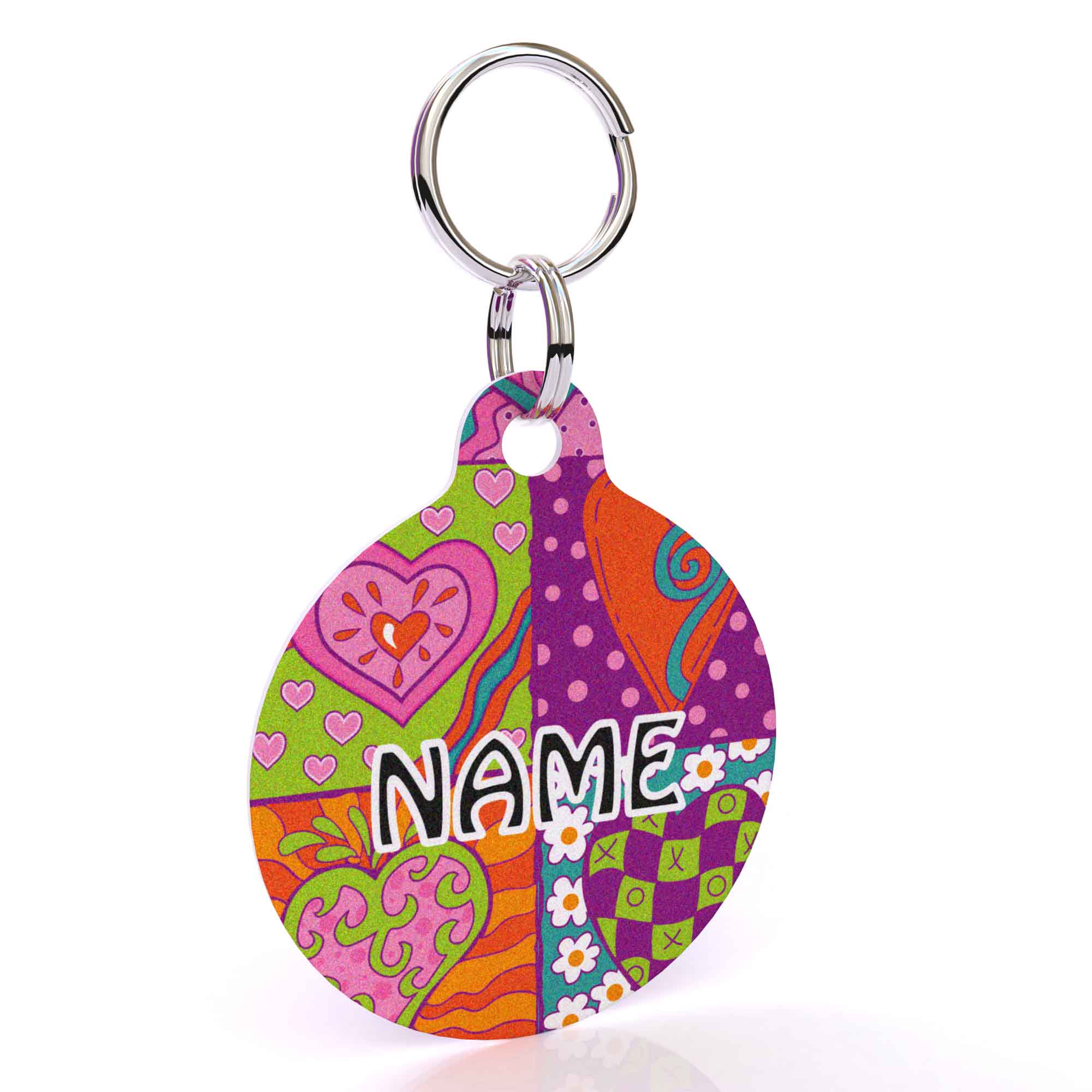 Crazy Hearts HD Dog ID Tag - Image 3