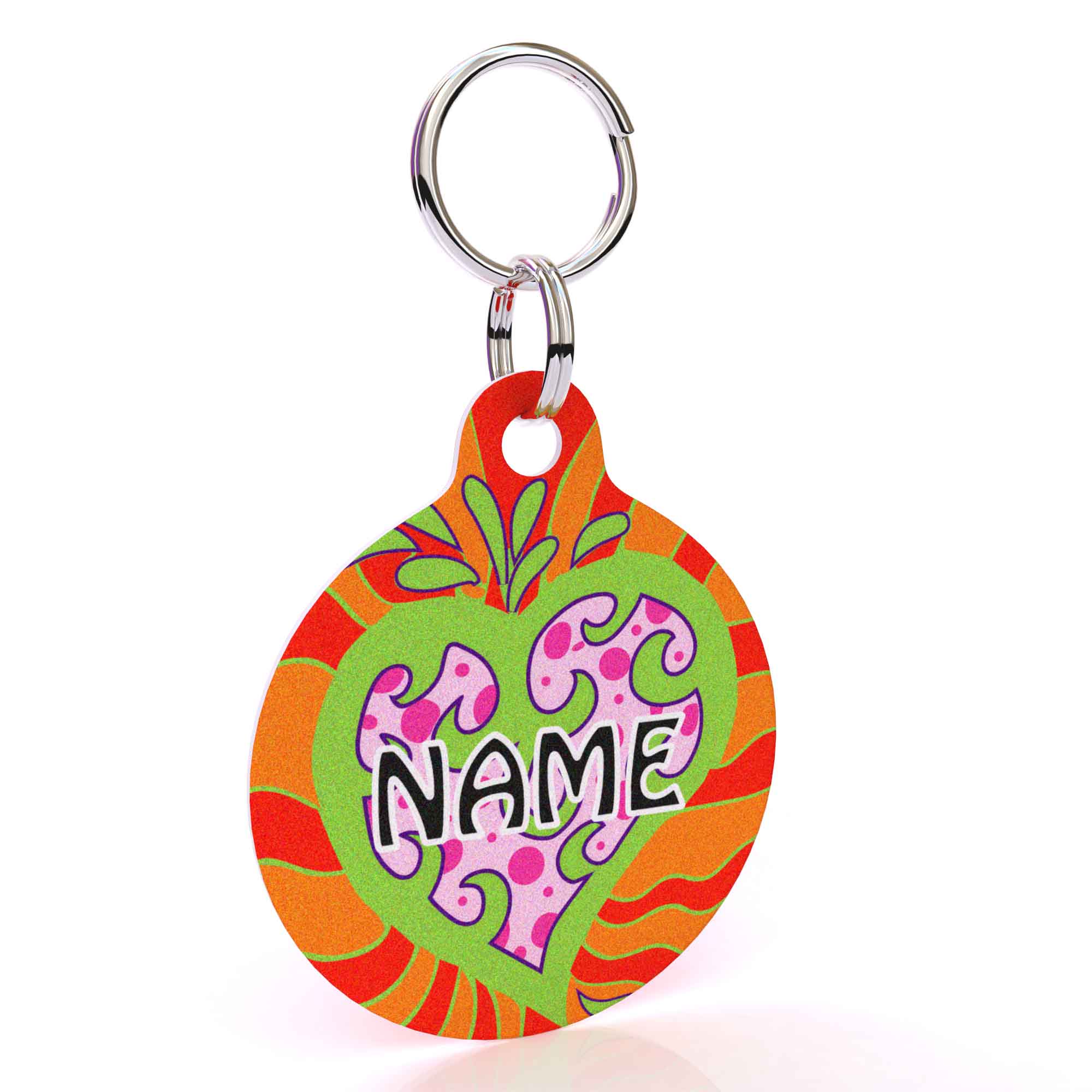 Crazy Hearts HD Dog ID Tag - Image 4