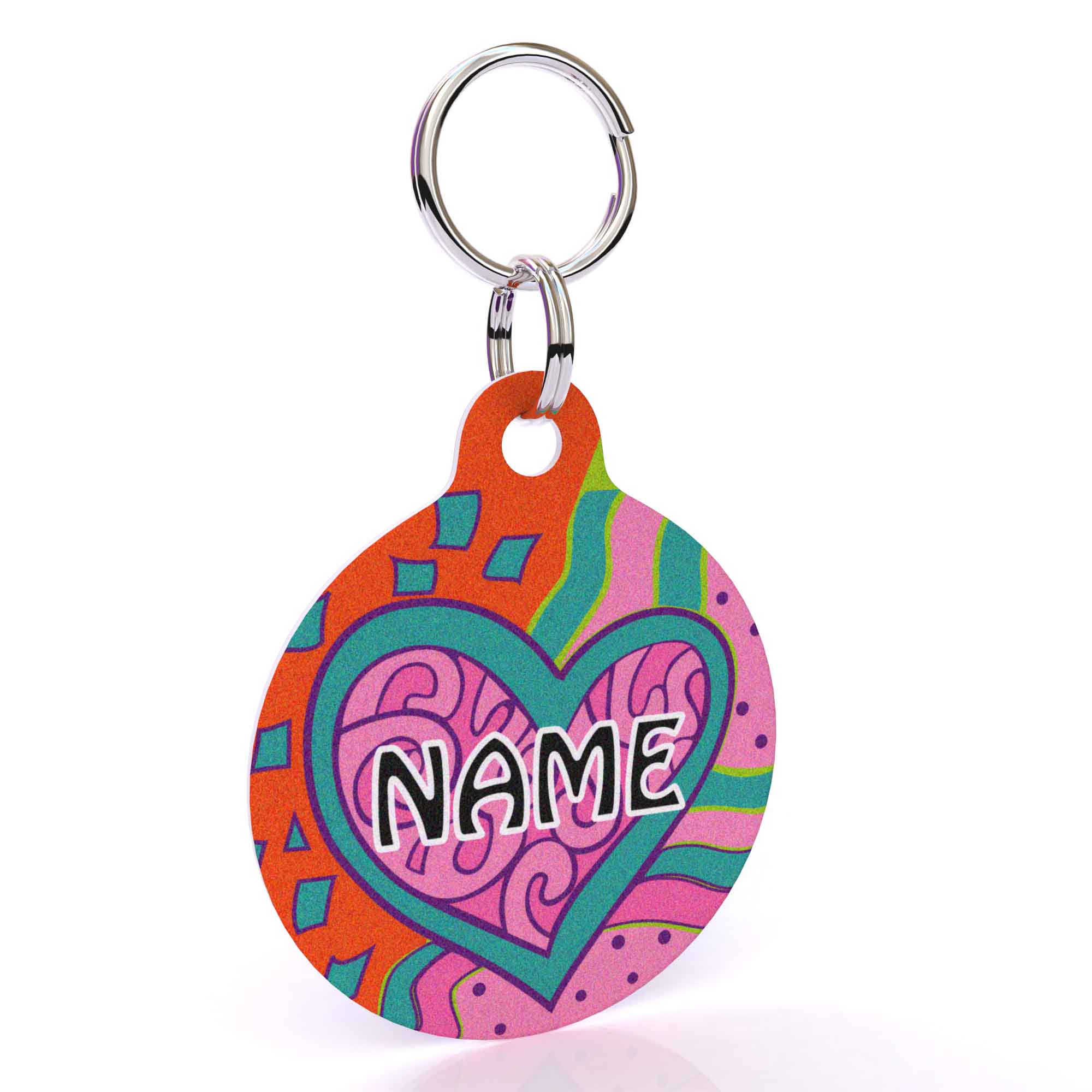 Crazy Hearts HD Dog ID Tag - Image 5