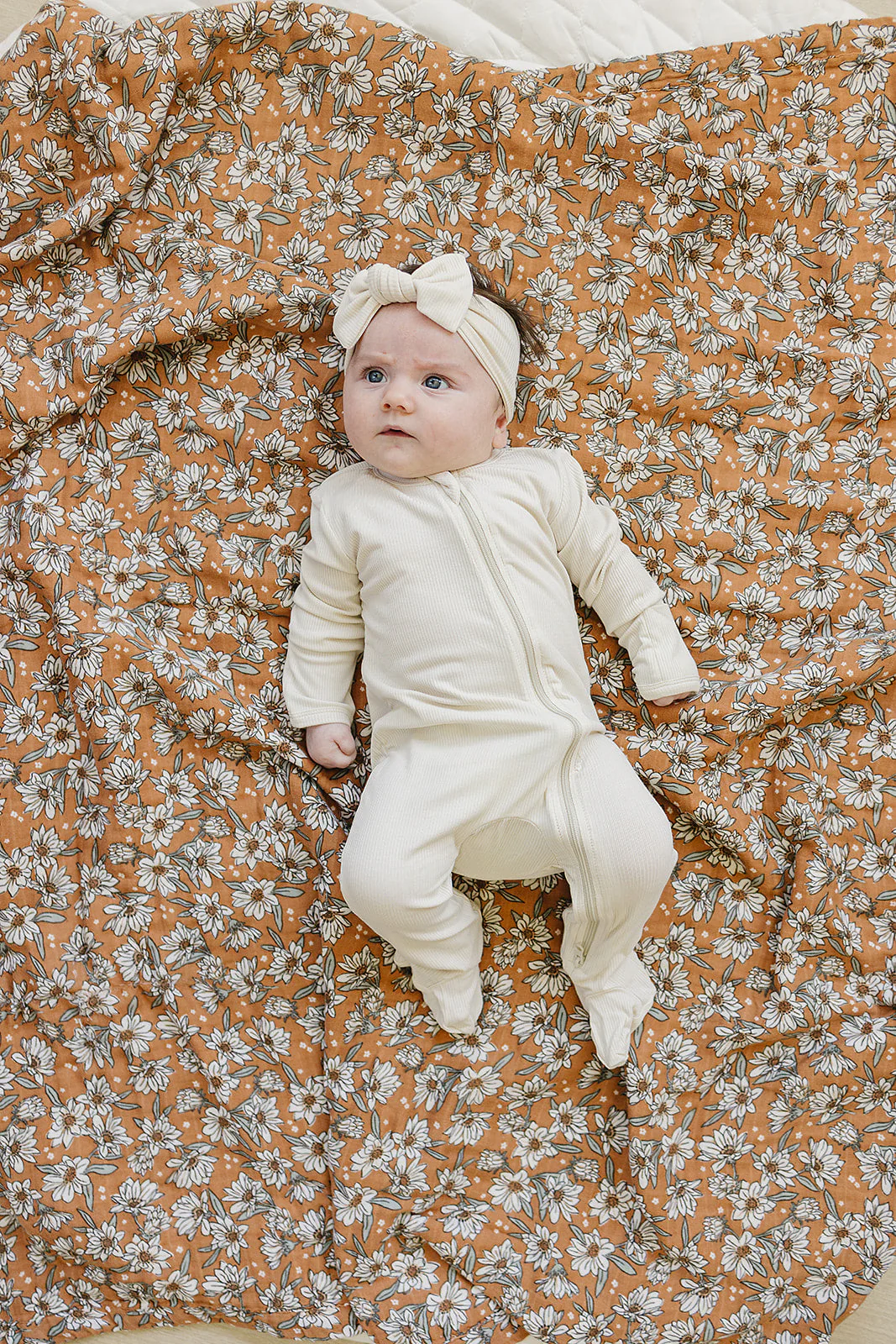 Cream Ribbed Bamboo Head Wrap - Image 5