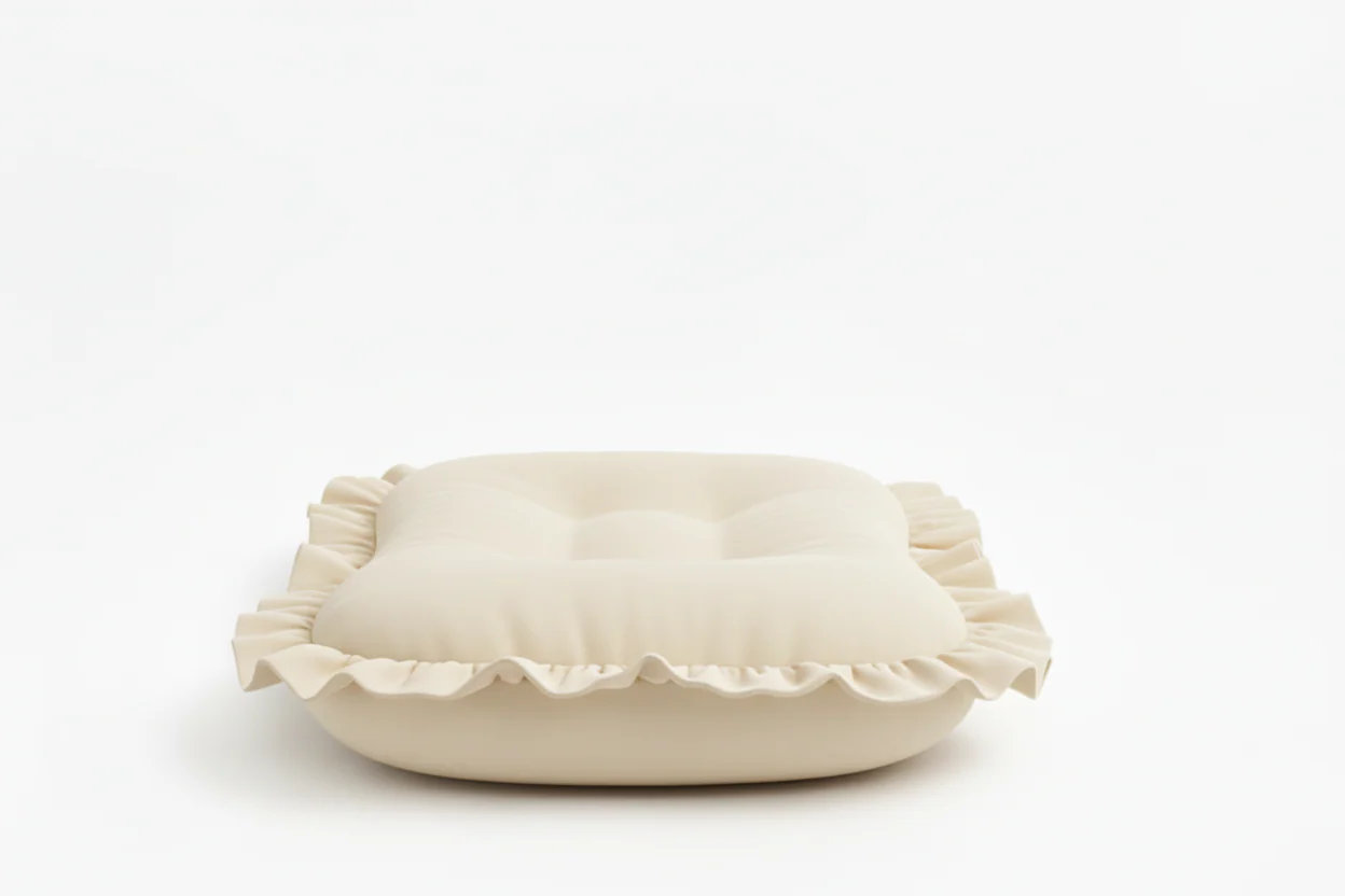Cream Ruffle Baby Lounger Cover - Image 2