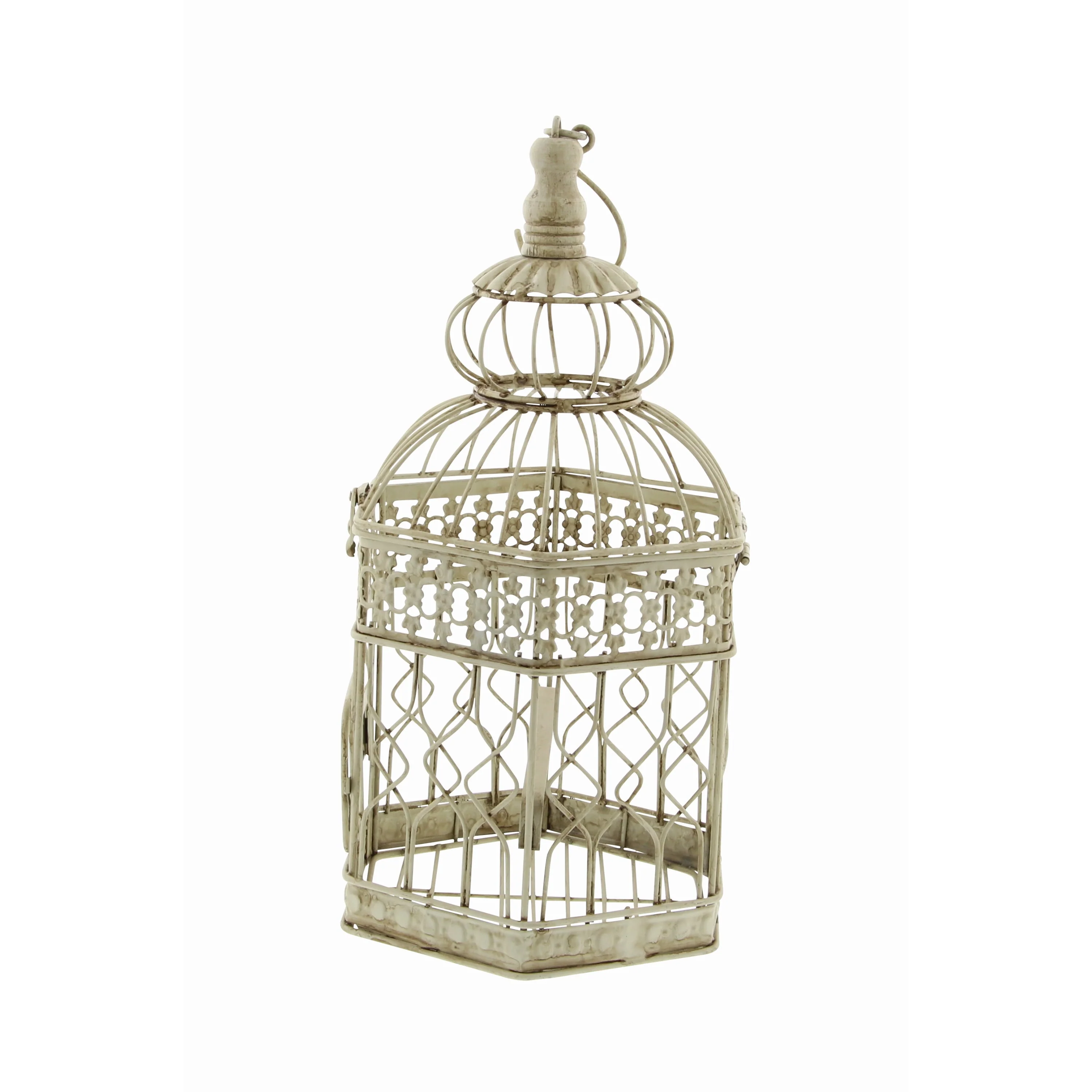 Cream Vintage Metal Birdcage - Image 5