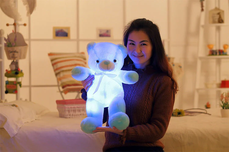 Creative Light Up LED Teddy Bear Stuffed Animals Plush Toy Colorful Glowing Christmas Gift For Kids Pillow - Image 6