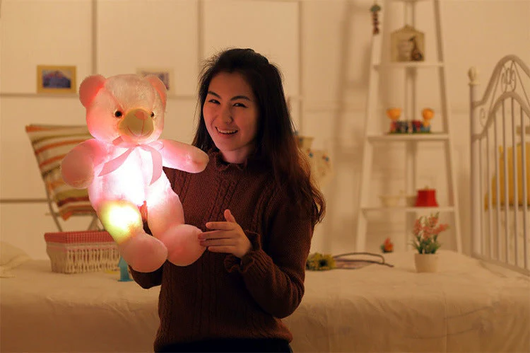 Creative Light Up LED Teddy Bear Stuffed Animals Plush Toy Colorful Glowing Christmas Gift For Kids Pillow - Image 8