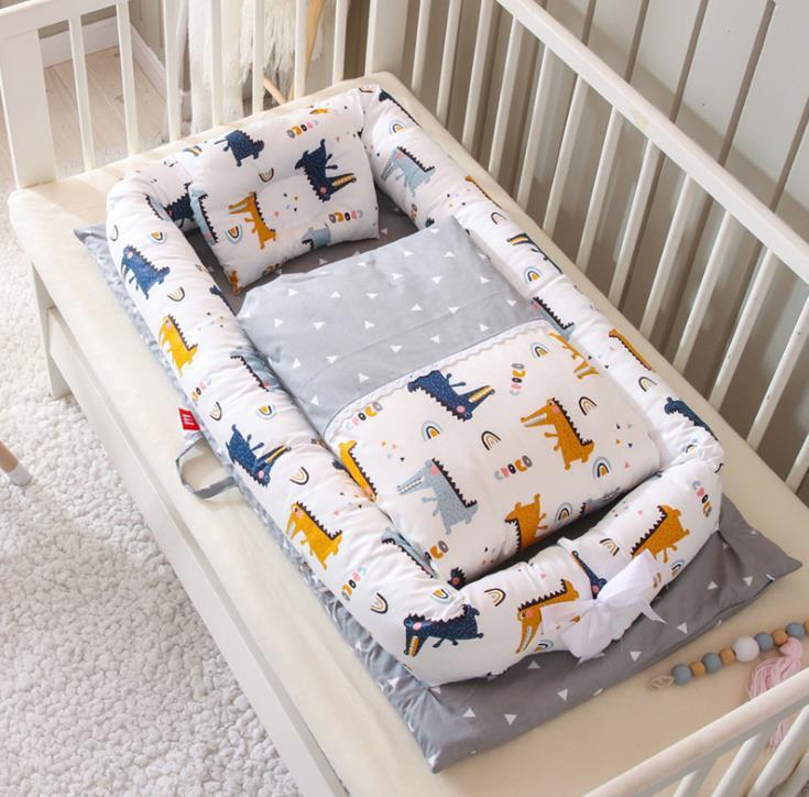 Crib Anti-pressure Newborn Foldable Portable Crib Middle Bed Baby Infant Mattress Bionic Travel Bed - Image 16