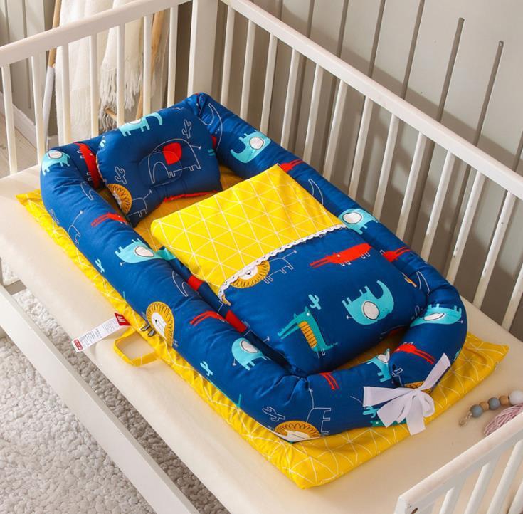 Crib Anti-pressure Newborn Foldable Portable Crib Middle Bed Baby Infant Mattress Bionic Travel Bed - Image 17