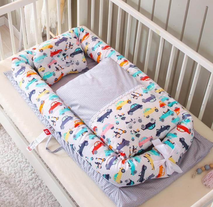 Crib Anti-pressure Newborn Foldable Portable Crib Middle Bed Baby Infant Mattress Bionic Travel Bed - Image 19
