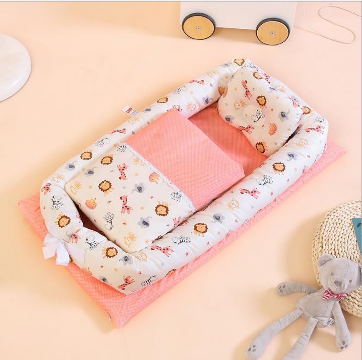 Crib Anti-pressure Newborn Foldable Portable Crib Middle Bed Baby Infant Mattress Bionic Travel Bed - Image 4