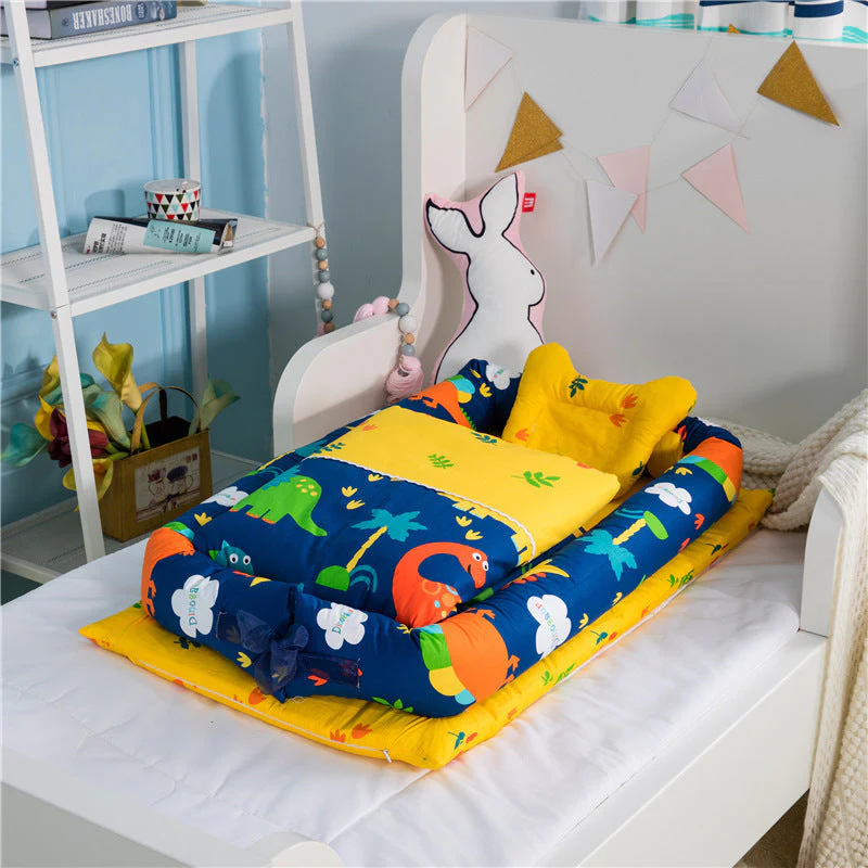 Crib Anti-pressure Newborn Foldable Portable Crib Middle Bed Baby Infant Mattress Bionic Travel Bed - Image 7