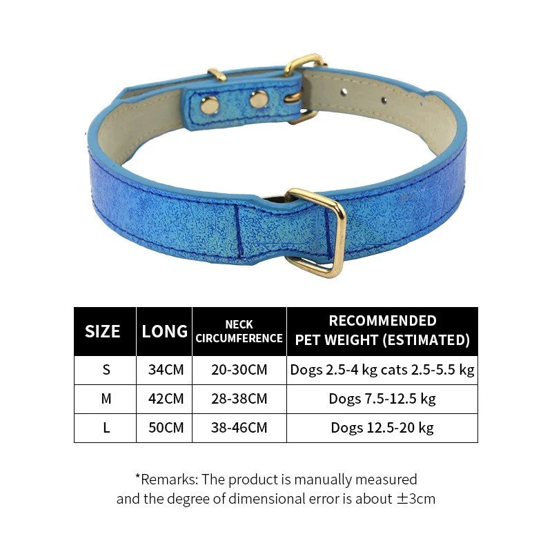 Croc-Textured Faux Leather Dog Collar - Image 2