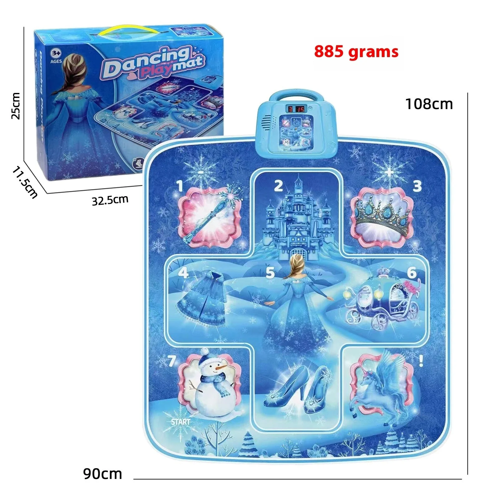 Cross-border Children's Electronic Dancing Mat Wireless Princess Dance Mat Pedal Game Mat Music Blanket Girl Boy Toy - Image 7