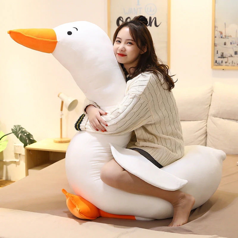 Cross-Border Hot Sale Big White Goose Doll Plush Toy Bed Sleeping Pillow Cushion Girl Child Doll Doll - Image 2