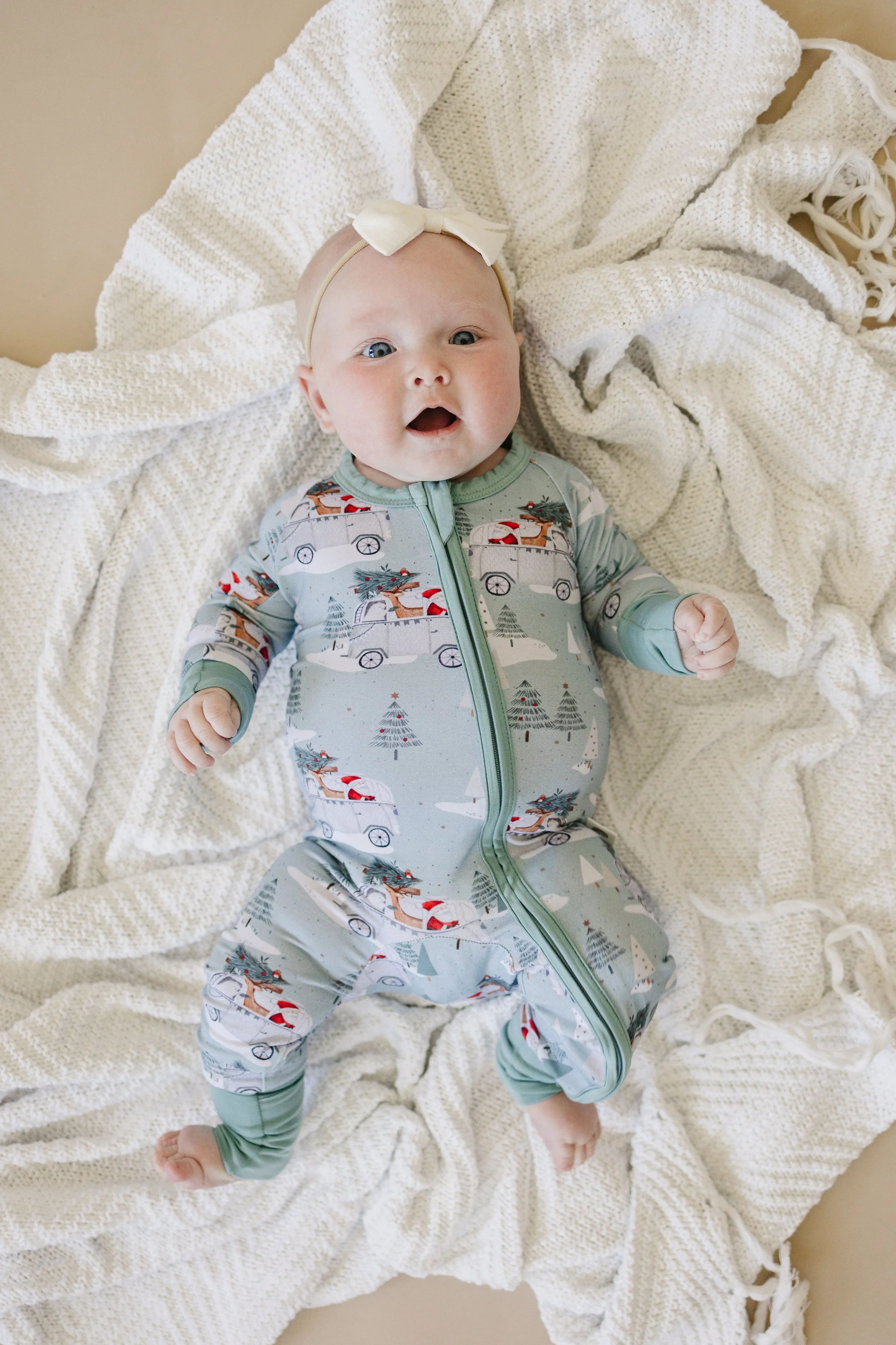 Cruisin' to Christmas Bamboo Zippy Romper - Image 2
