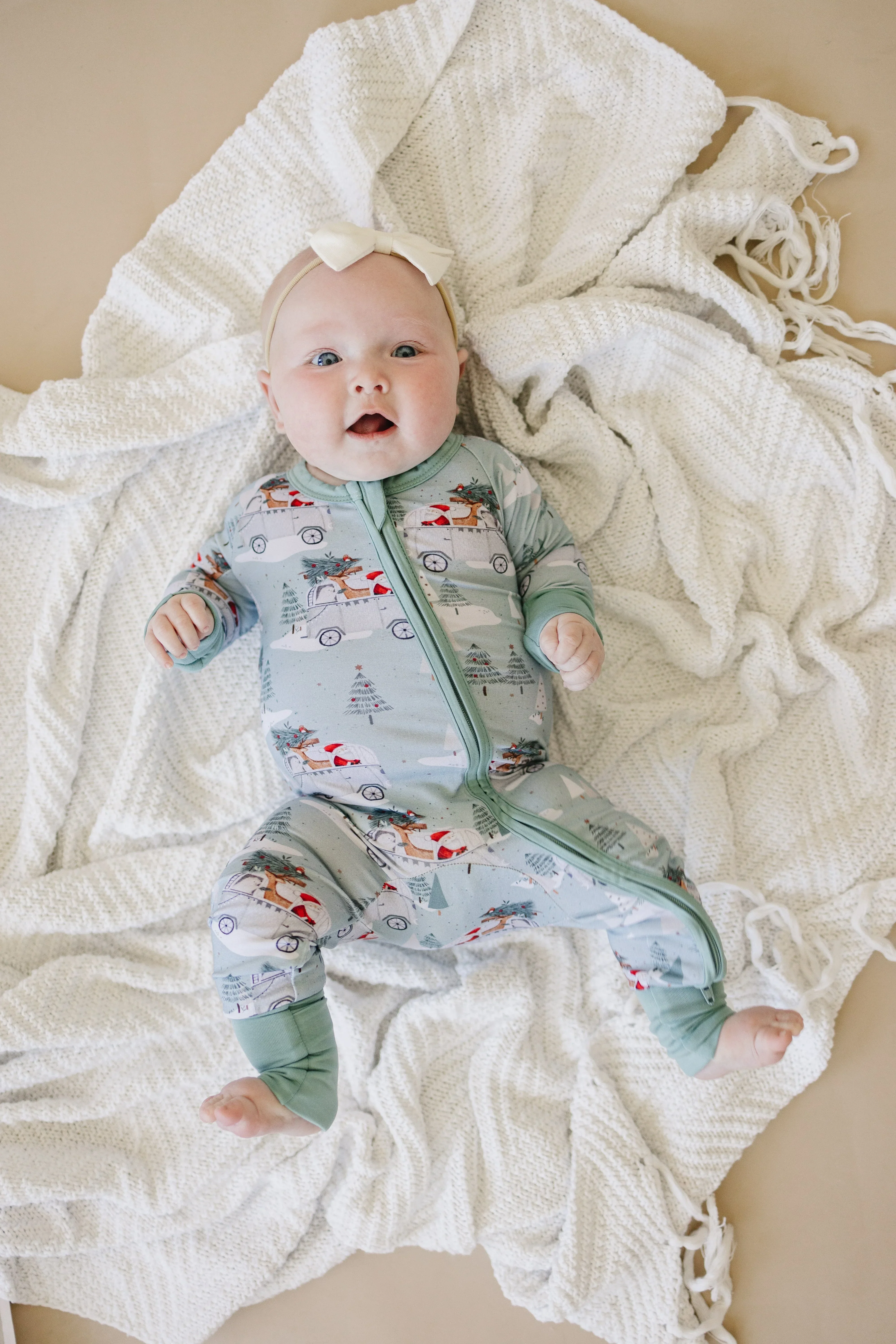 Cruisin' to Christmas Bamboo Zippy Romper - Image 3