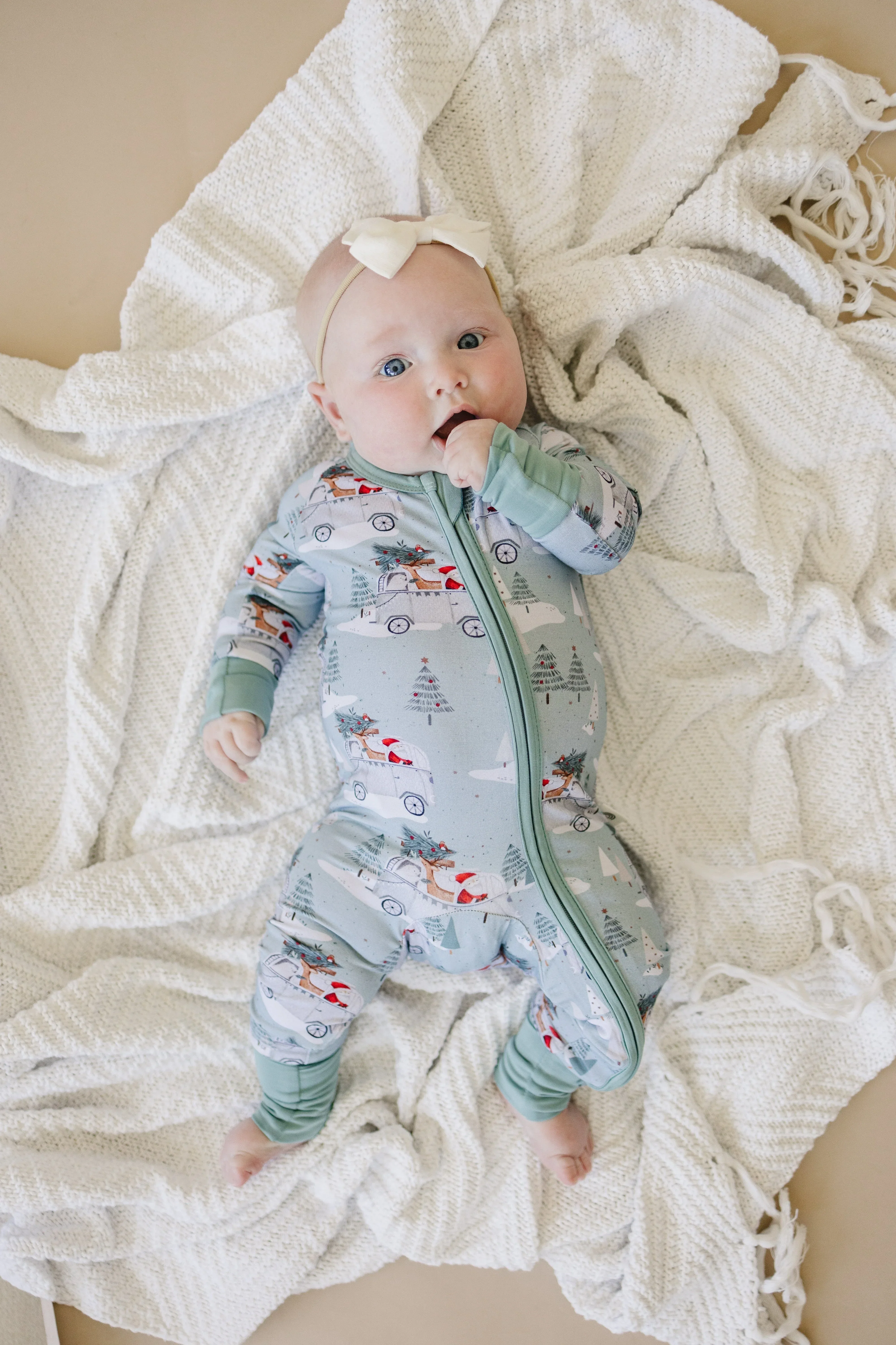 Cruisin' to Christmas Bamboo Zippy Romper - Image 5