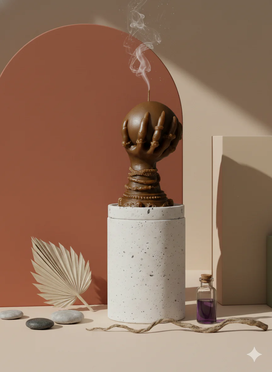 Crystal Ball Candle | Mystical Sculptural Soy Wax - Image 2