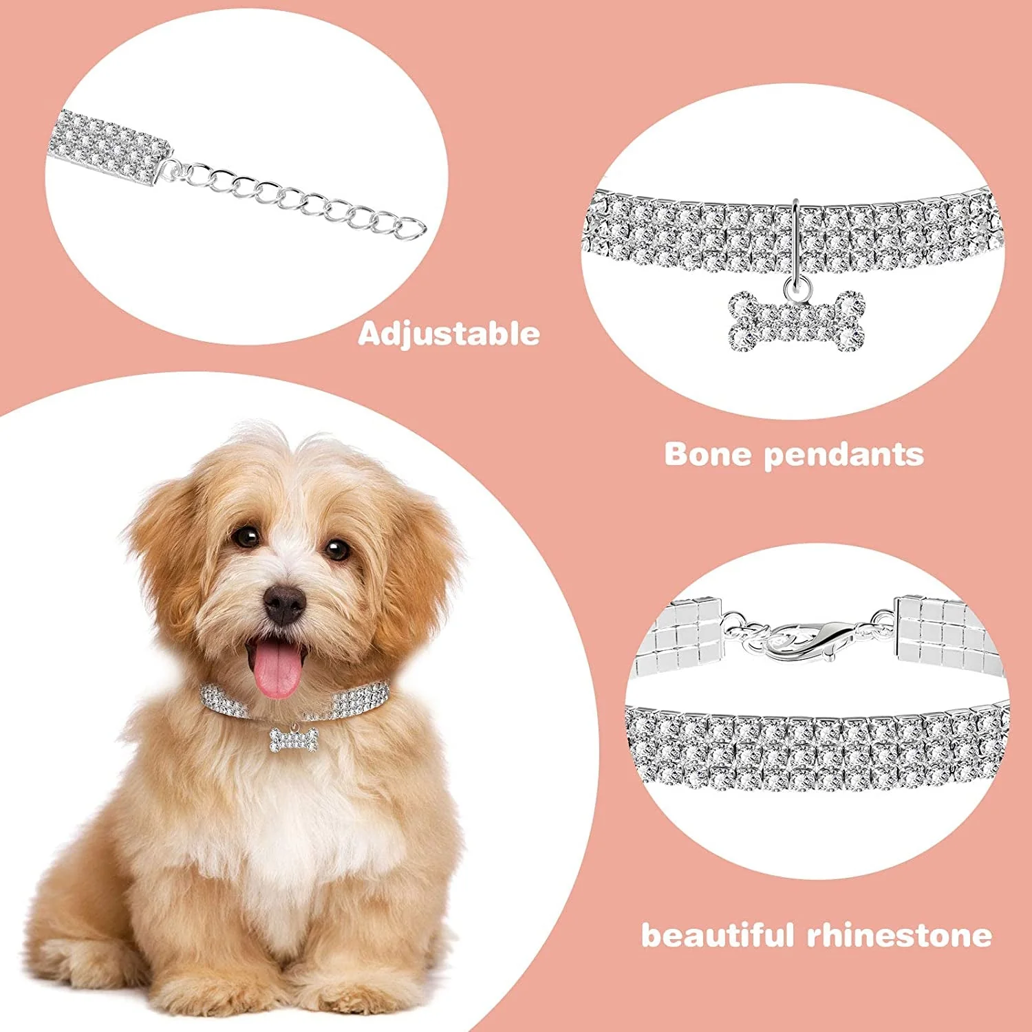 Crystal Cat Collar Elastic Pet Necklace - Image 4