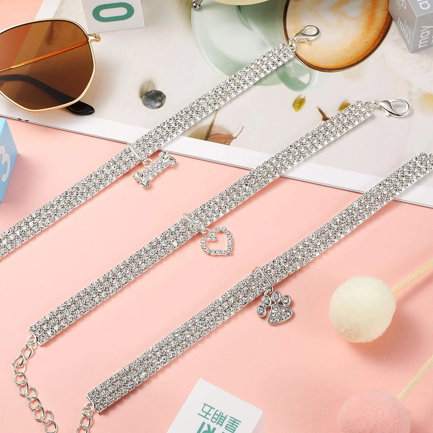 Crystal Cat Collar Elastic Pet Necklace - Image 5