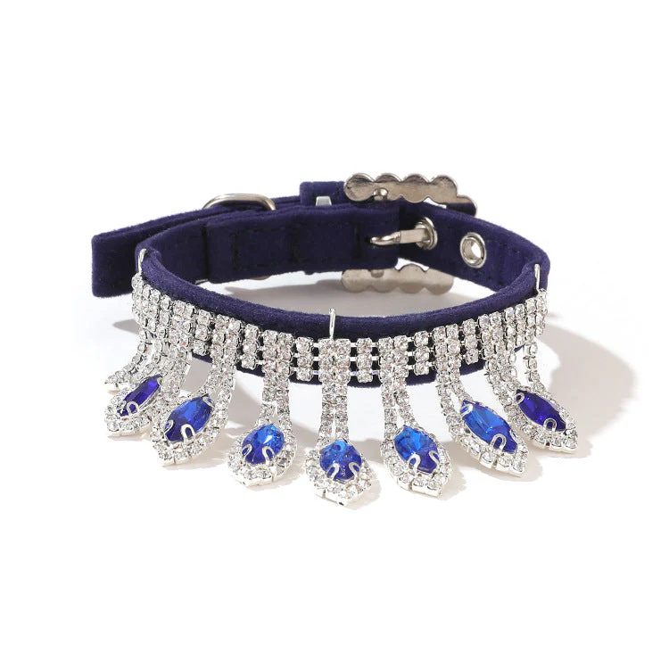 Crystal Chandelier Gemstone Pet Collar 4 Color - Image 2
