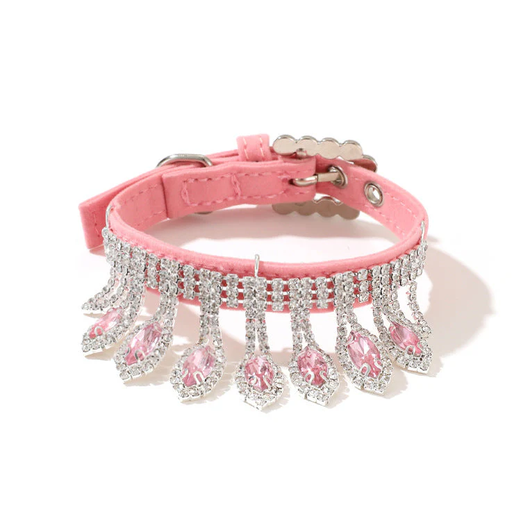 Crystal Chandelier Gemstone Pet Collar 4 Color - Image 4