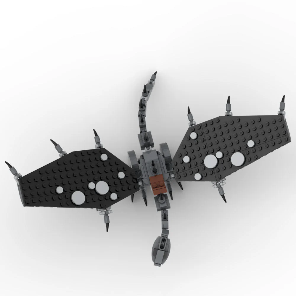 Custom Fell Beast w/ Ringwraith Minifig Building Set made using LEGO parts - B3 Customs - Image 3