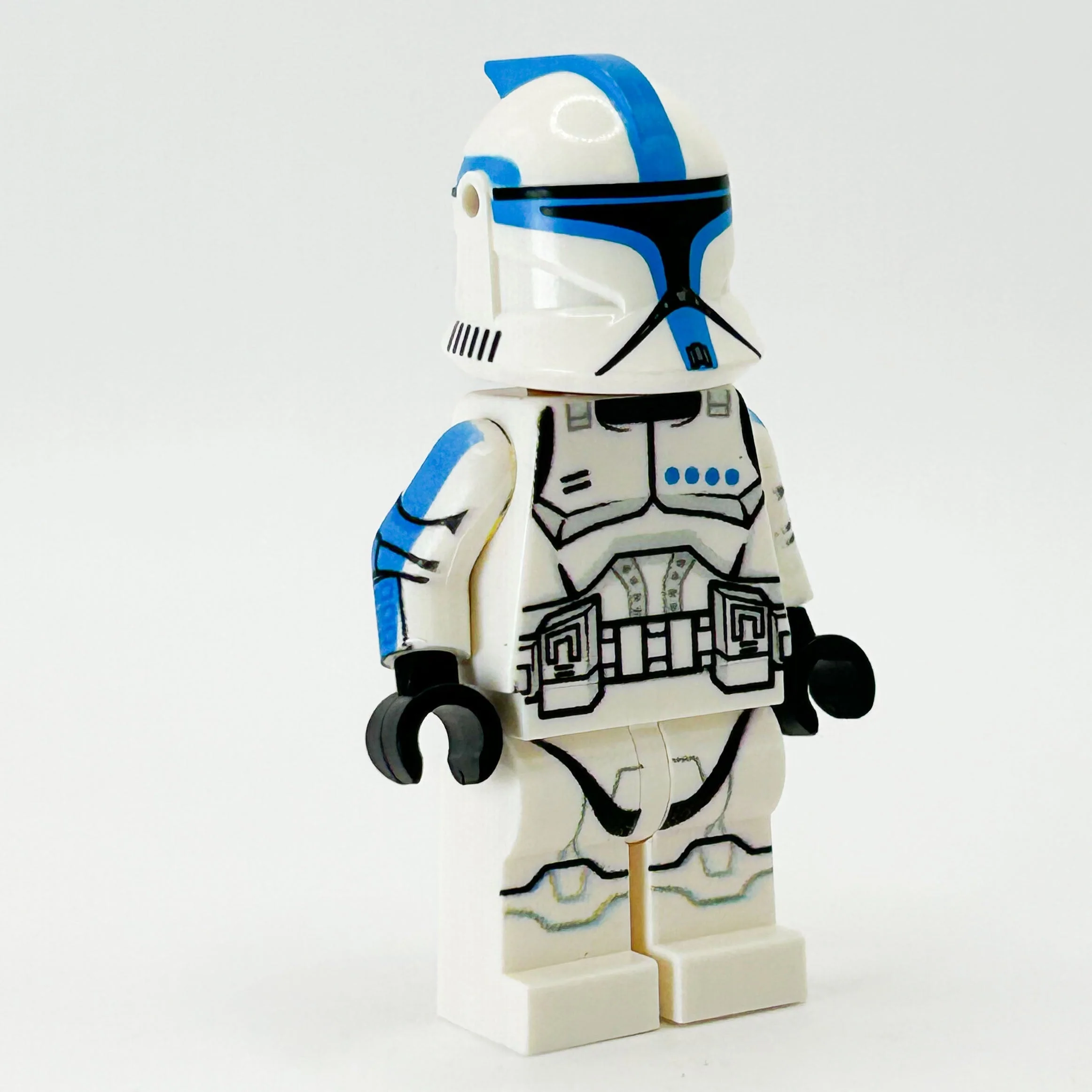 Custom Lieutenant Clone Trooper (Dark Azure, Phase 1) Minifig made using LEGO parts - Image 2