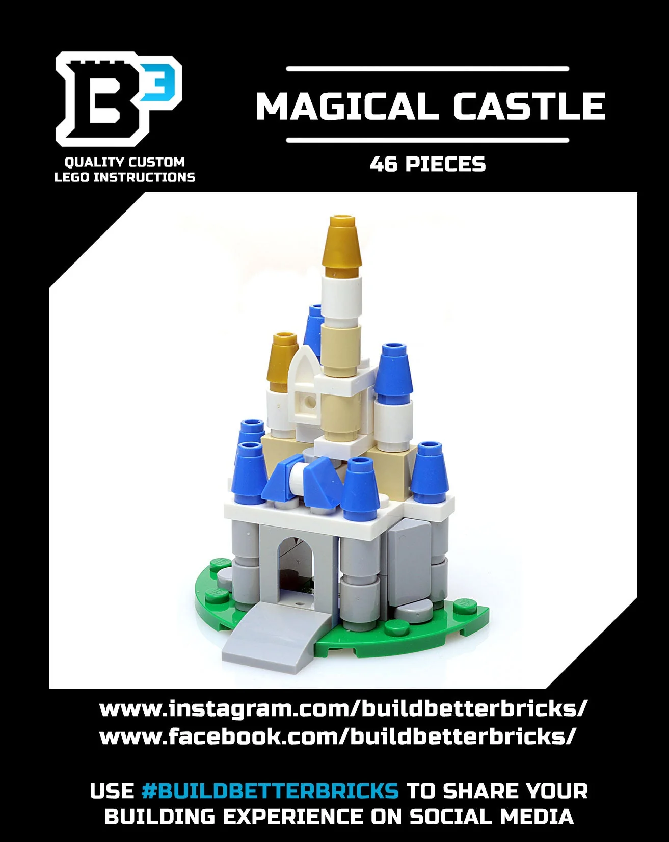 Custom Mini Magical Castle made using LEGO parts - B3 Customs - Image 2
