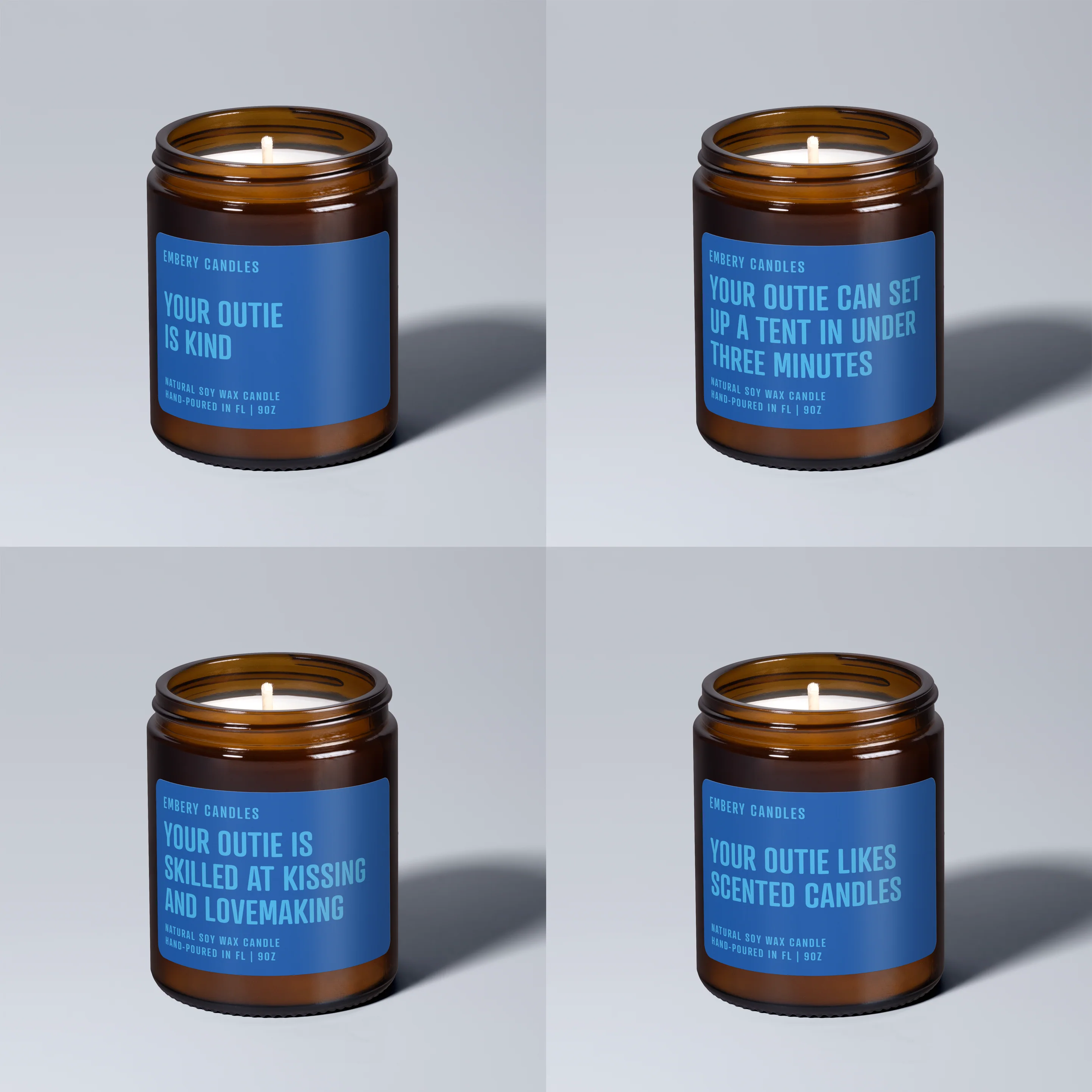Custom Outie Wellness Fact | Soy Wax Scented Candle - Image 3