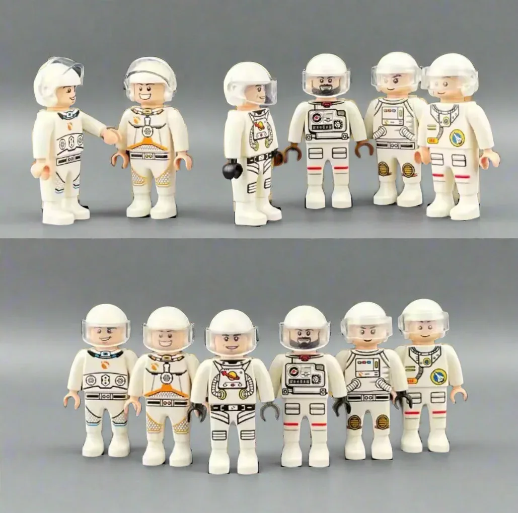 Custom Space Astronaut Minifigures – LEGO-Compatible (6 Variants) - Image 2