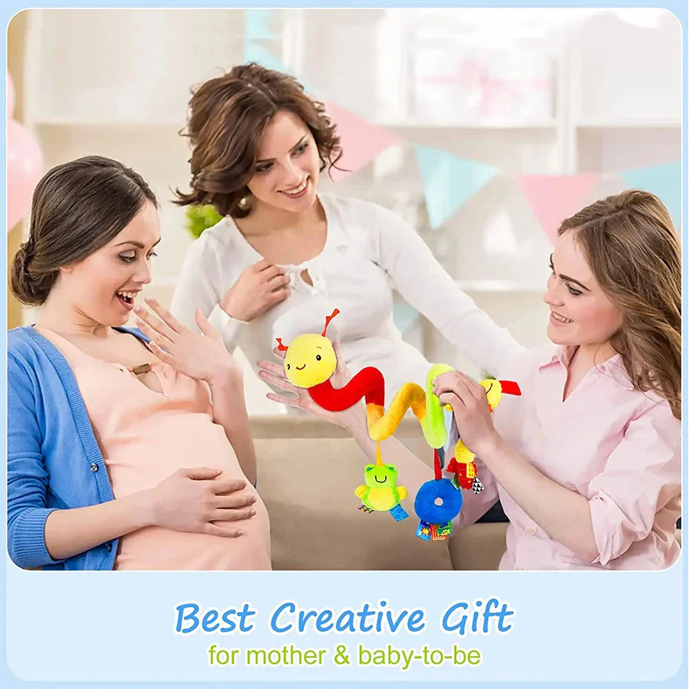 Cute Activity Musical Spiral Crib Stroller Car Seat Travel Hanging Toys Baby Boys Girls Rattles Toy - Image 6