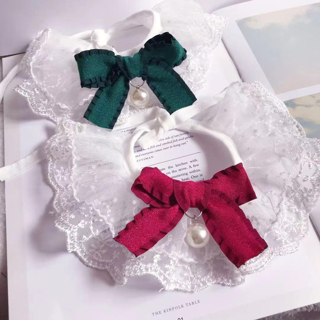 Cute Bowknot Lace Mesh Pet Collar - Image 3