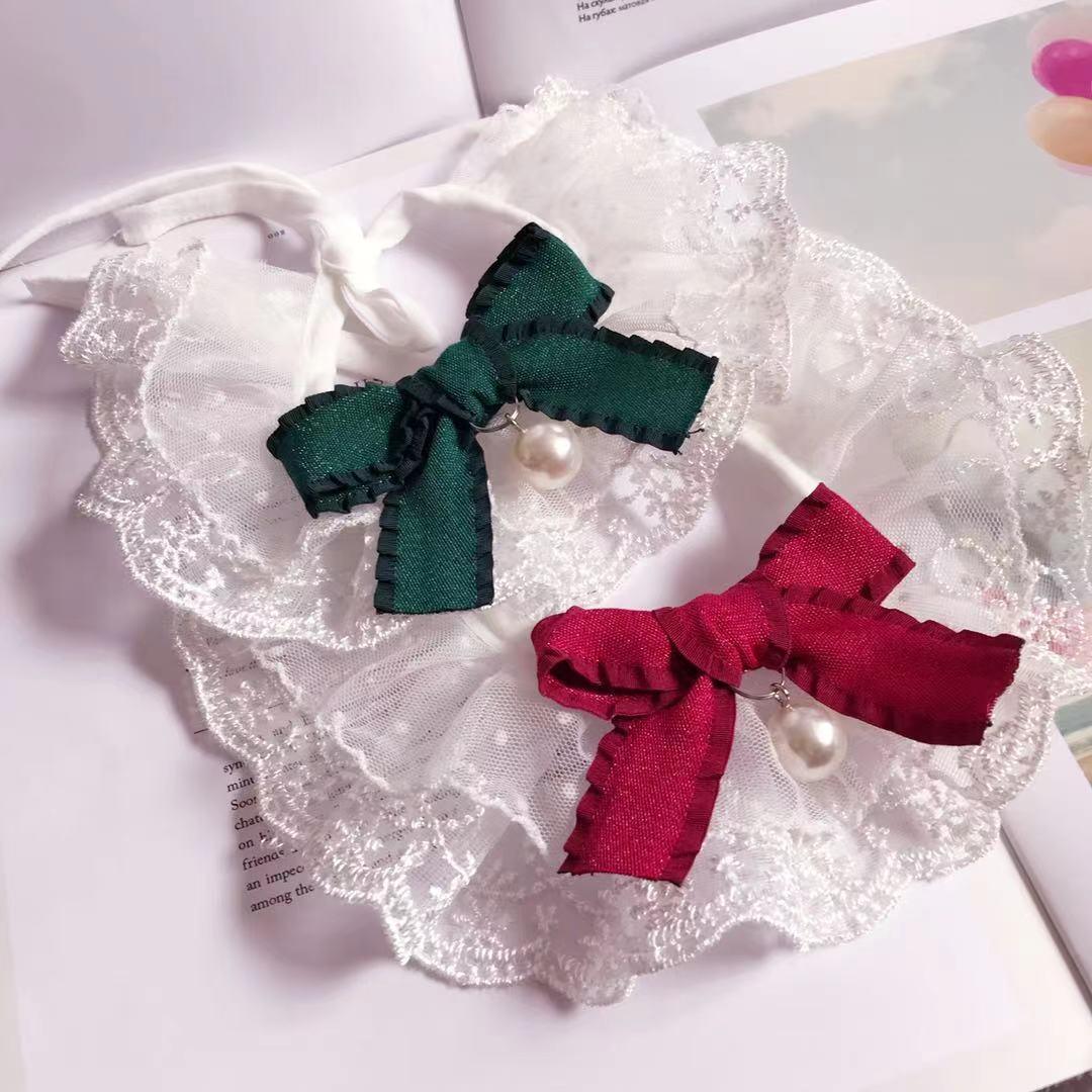Cute Bowknot Lace Mesh Pet Collar - Image 4