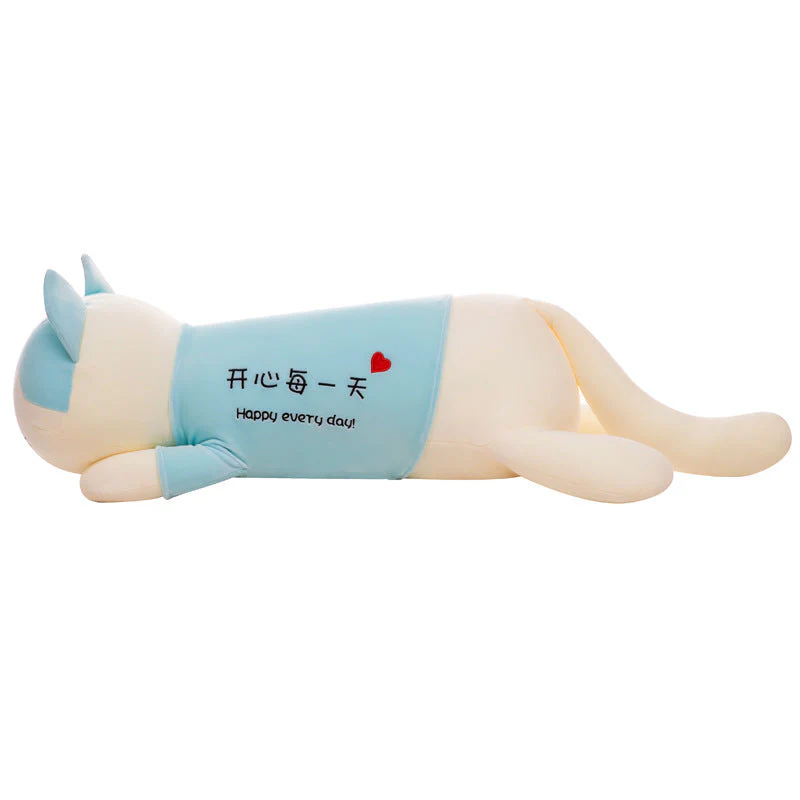 Cute Cat Plush Toy Sofa Cushion Long Throw Pillow - Image 2