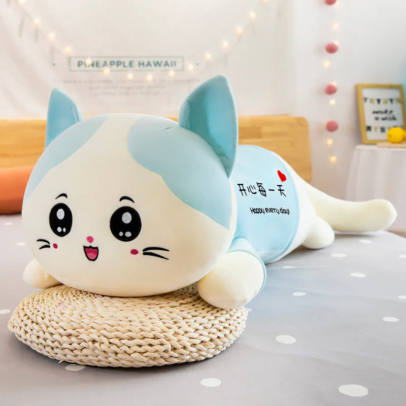 Cute Cat Plush Toy Sofa Cushion Long Throw Pillow - Image 4