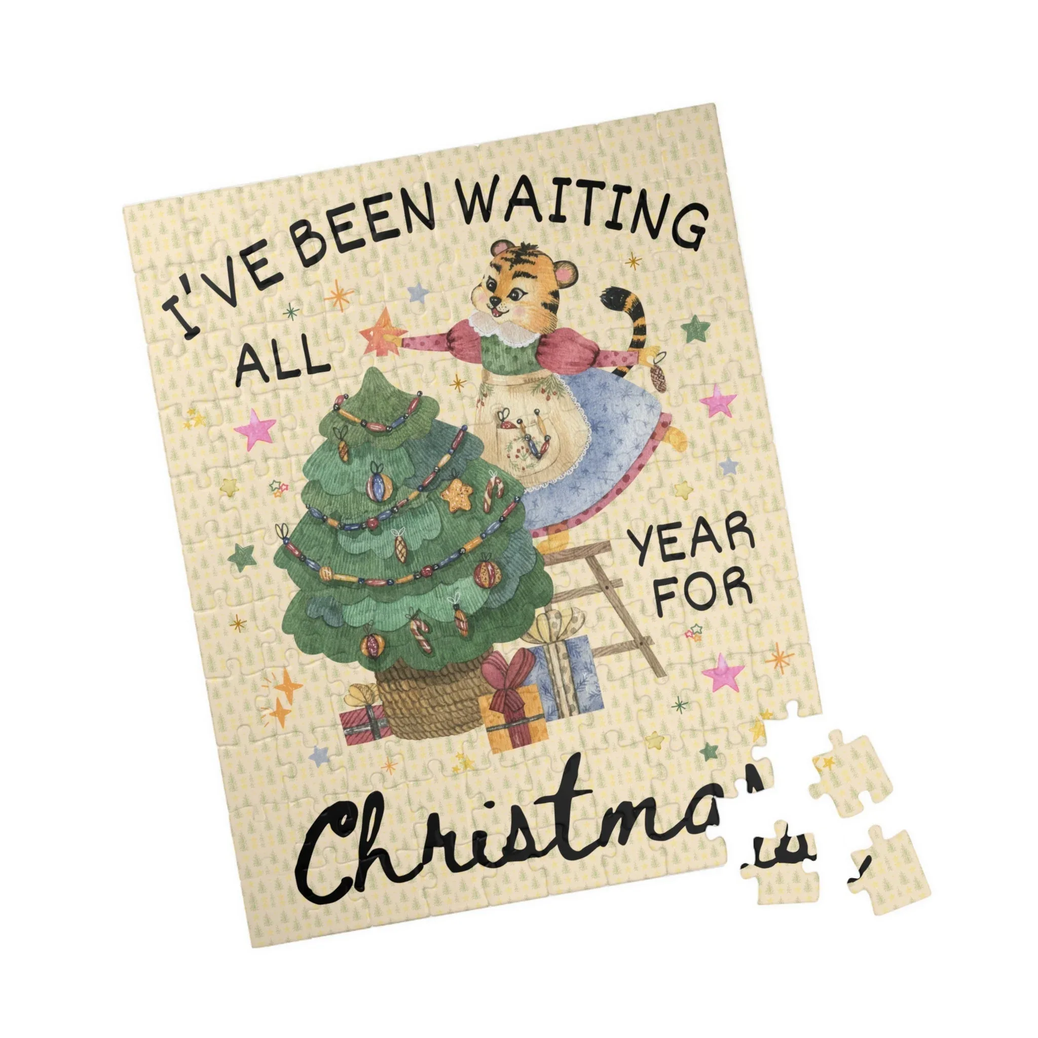 Cute Christmas Tiger Puzzle - Image 2