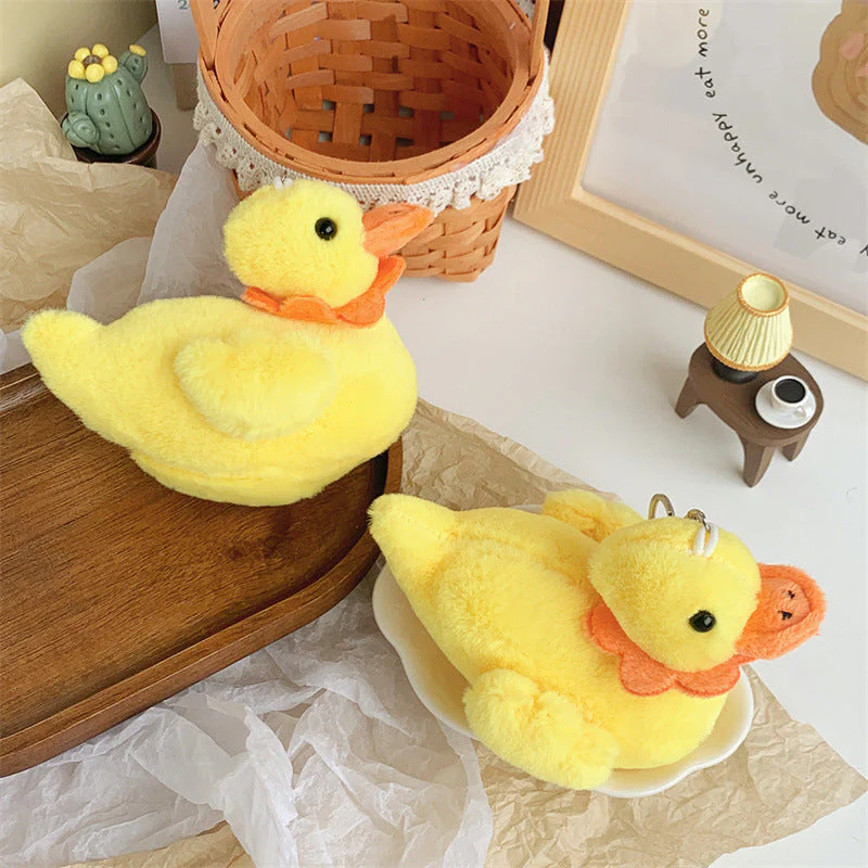 Cute Cole Duck Plush Toy Creative Yellow Little Duck Keychain Small Pendant Doll - Image 3