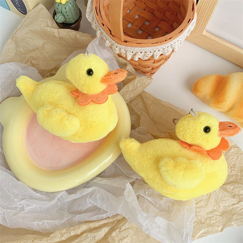 Cute Cole Duck Plush Toy Creative Yellow Little Duck Keychain Small Pendant Doll - Image 4